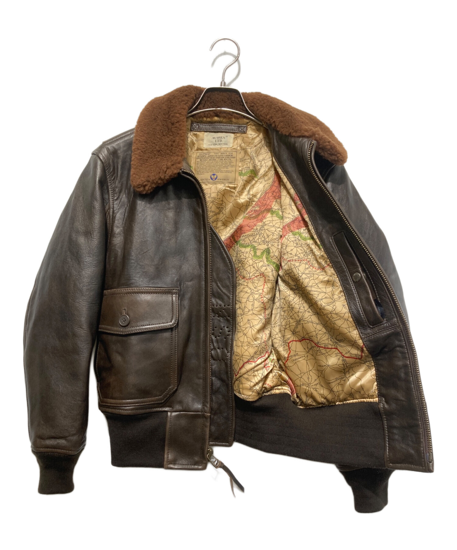 中古・古着通販】AVIREX (アヴィレックス) G-1 FLIGHT JACKET ブラウン 