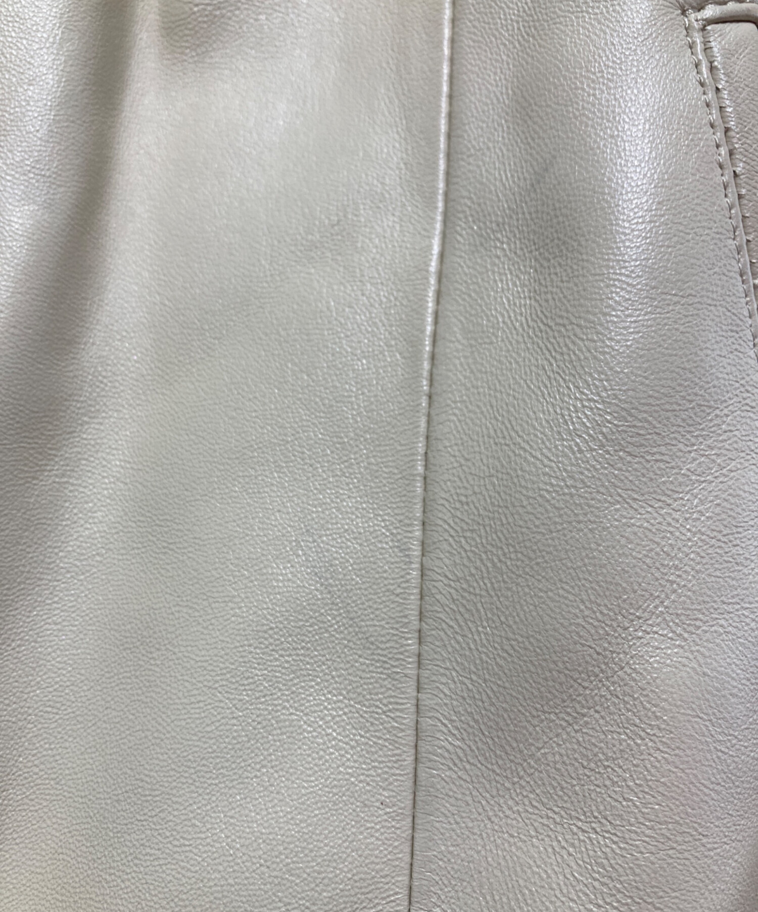 中古・古着通販】BALMAIN (バルマン) ラムレザージャケット ホワイト