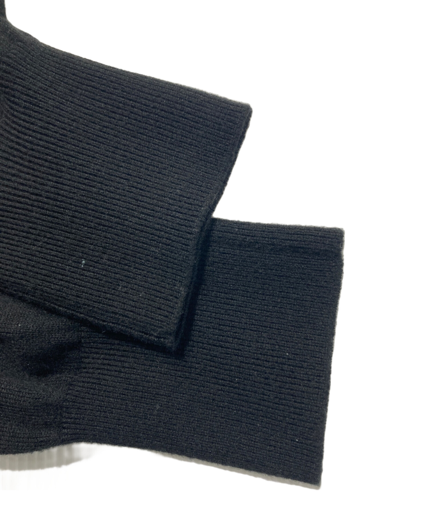 中古・古着通販】OHGA (オオガ) ドッキングフリルニット ブラック