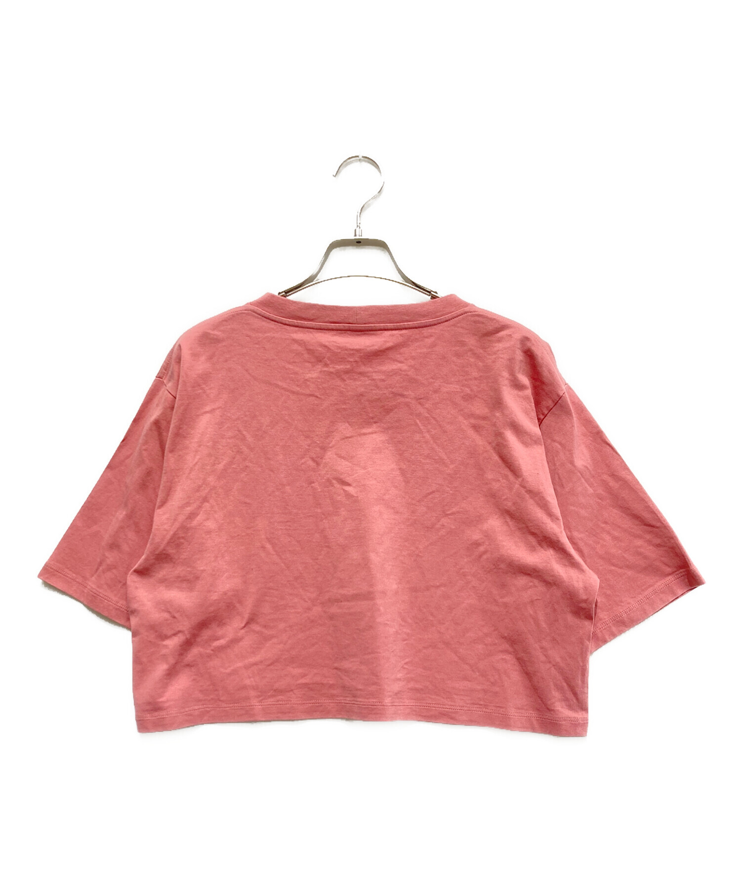 中古・古着通販】CELINE (セリーヌ) ロゴ クロップド Tシャツ ピンク