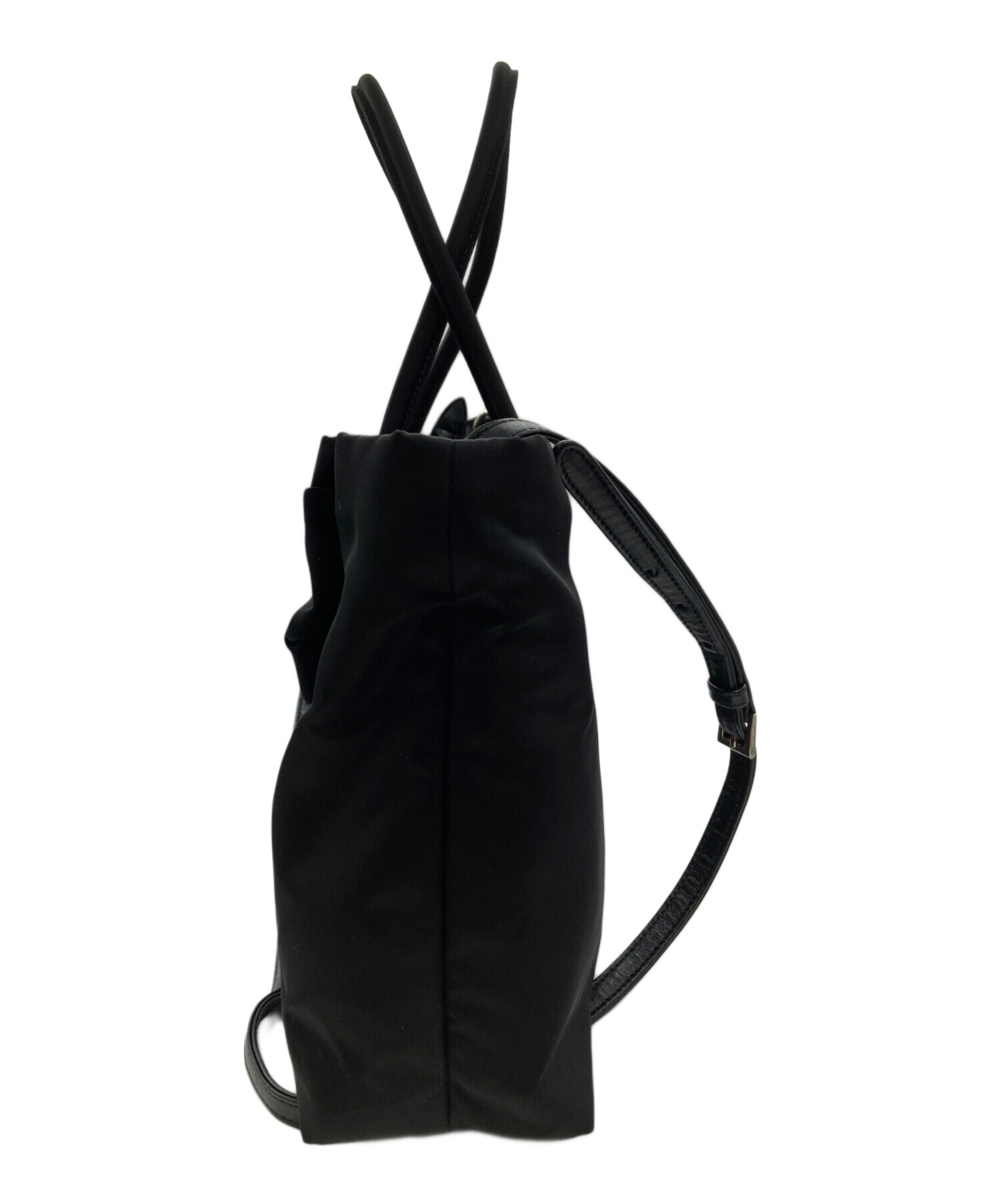 中古・古着通販】PRADA (プラダ) 2WAYリボンナイロンバッグ ブラック