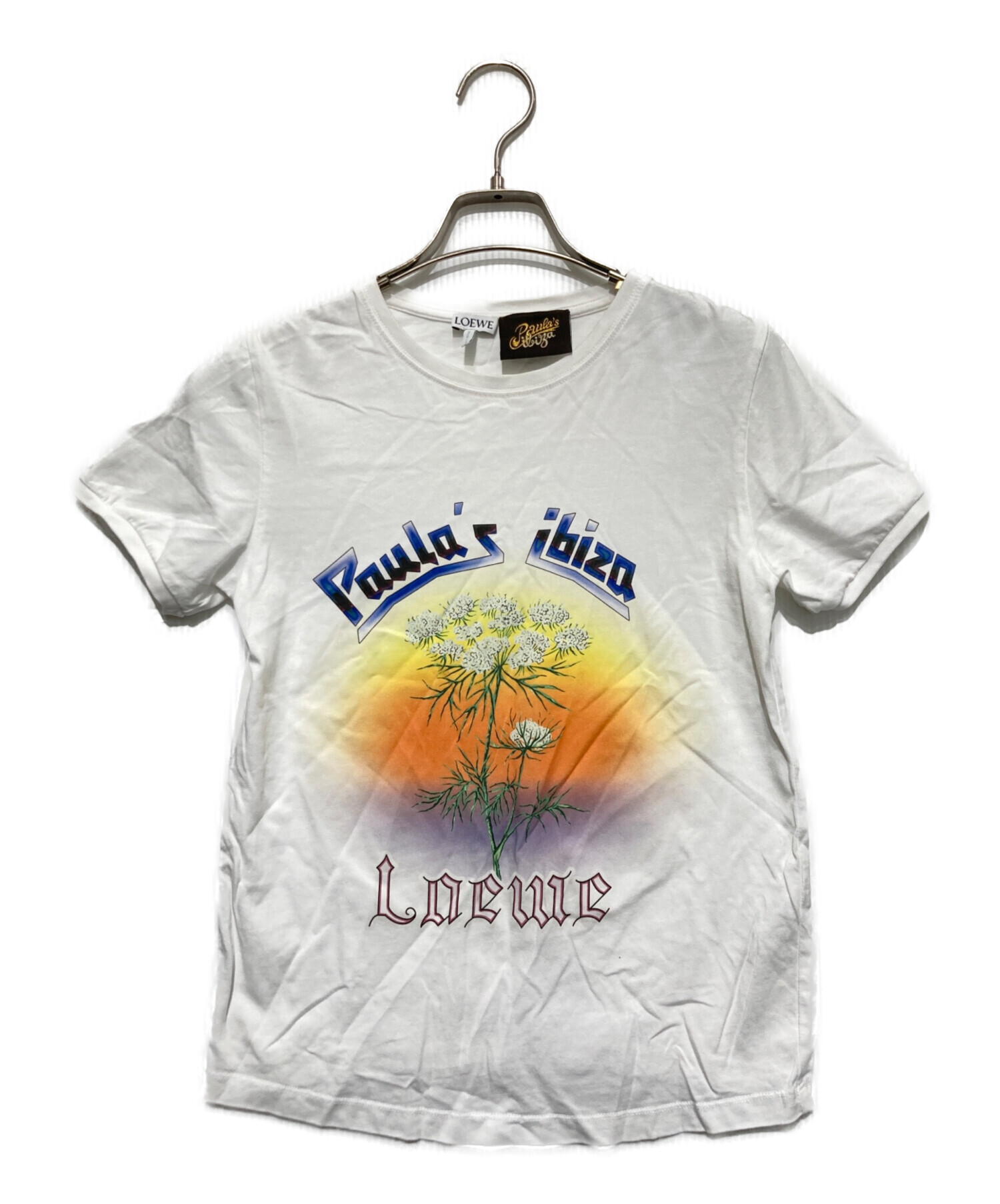 LOEWE ホワイト Tシャツ グラフィックプリント 中古・古着通販】LOEWE (ロエベ) プリントTシャツ ホワイト サイズ:S