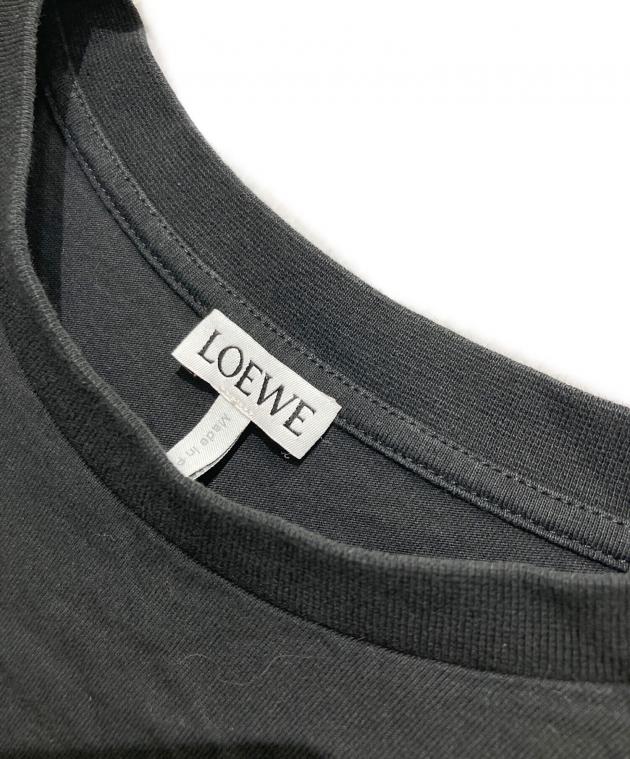 中古・古着通販】LOEWE (ロエベ) アナグラム刺繍Tシャツ ブラック