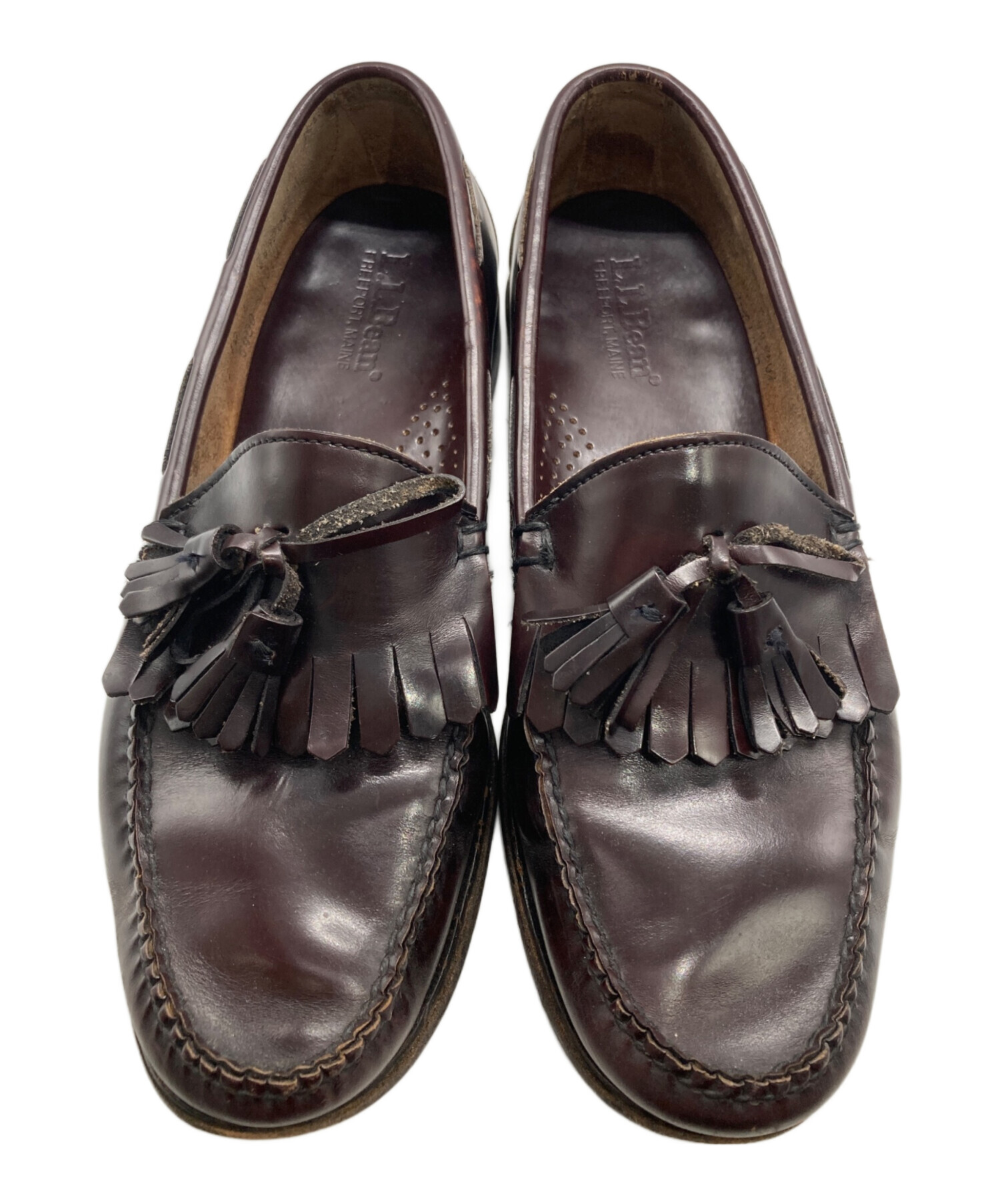 【美品】llbean ダークブラウン タッセル付きレザー ローファ 中古・古着通販】L.L.Bean (エルエルビーン) タッセルローファー