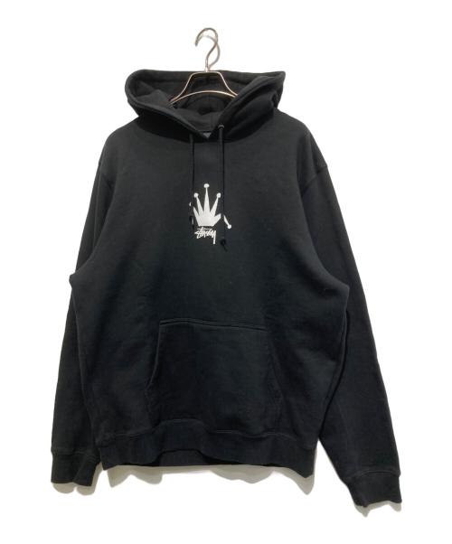 中古・古着通販】stussy (ステューシー) クラウンロゴプリントパーカー