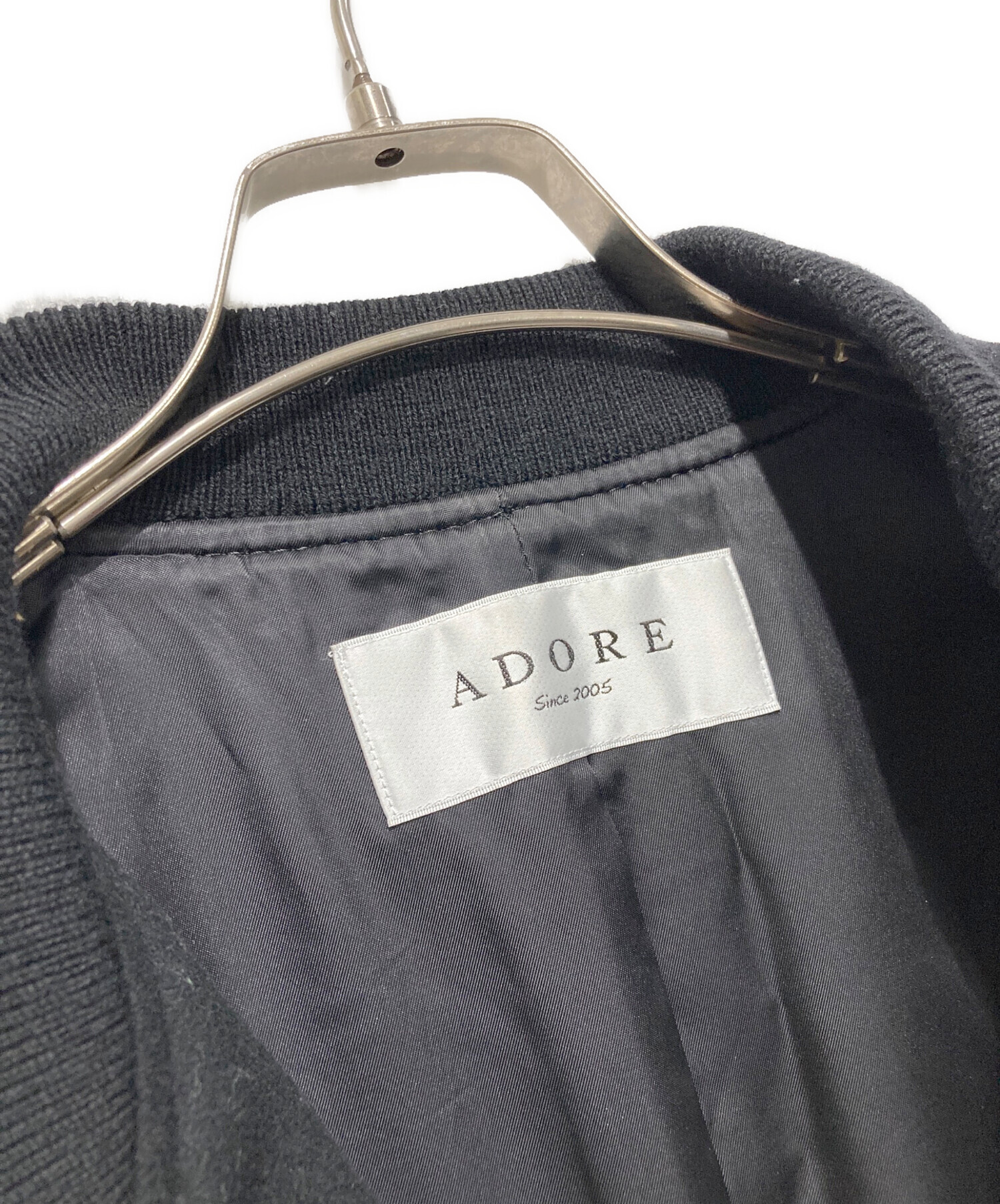 中古・古着通販】ADORE (アドーア) ジップアップジャケット ブラック 