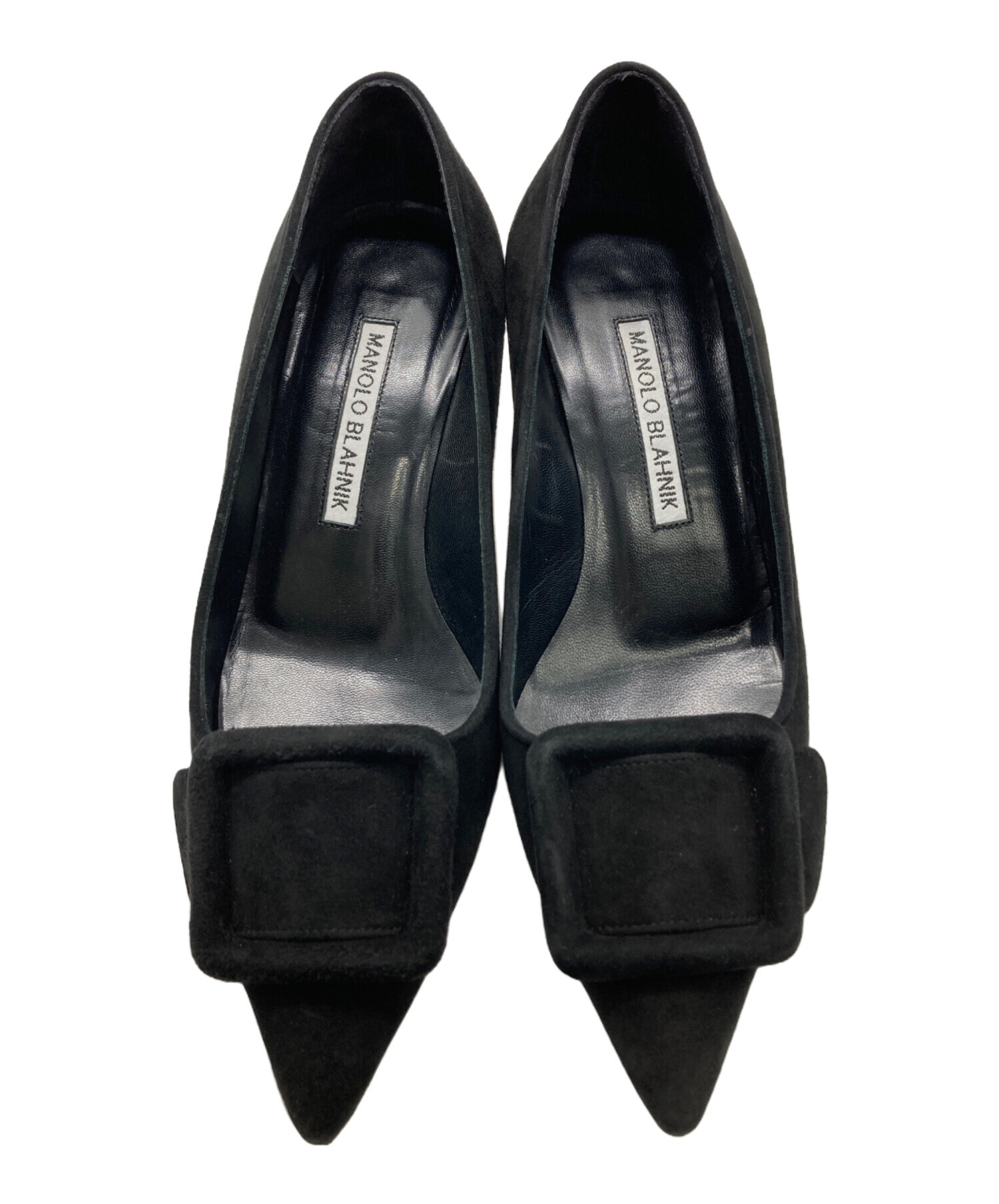 【美品】Manolo Blahnik マノロブラニク スエード BBパンプス 黒 美品】Manolo Blahnik マノロブラニク スエード BBパンプス 黒