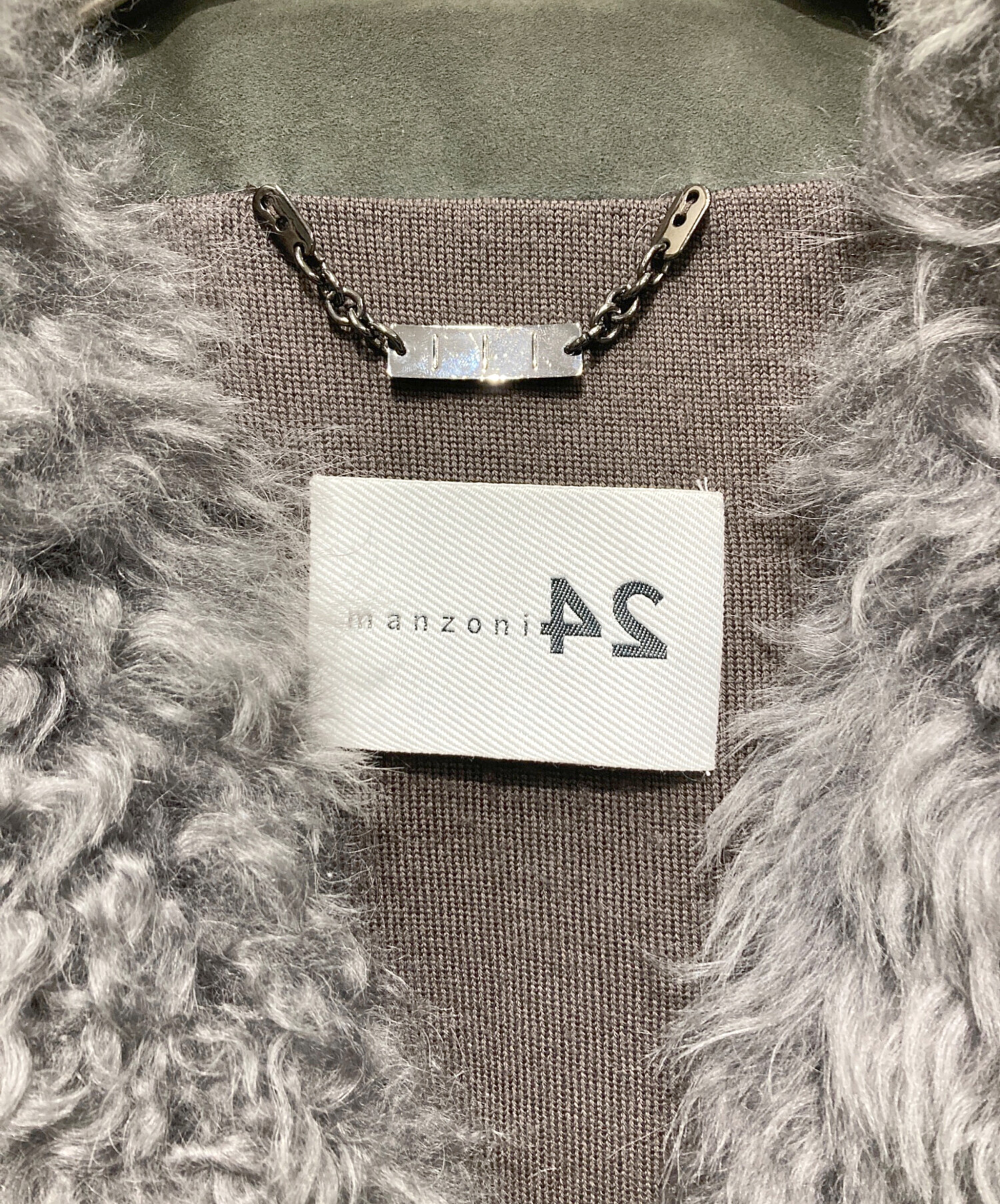中古・古着通販】manzoni24 (マンゾーニ24) ムートン×ラビットファー