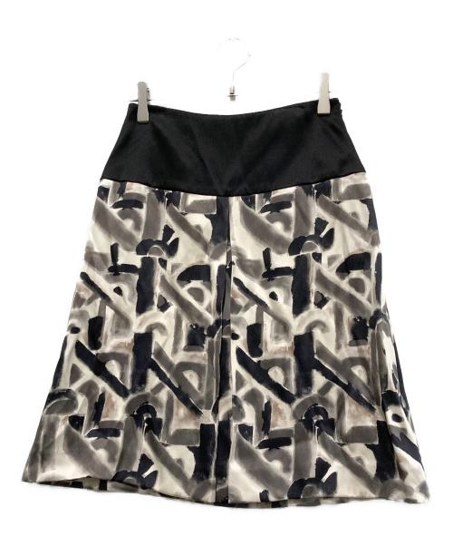 中古・古着通販】PRADA (プラダ) ボックスプリーツスカート ブラック