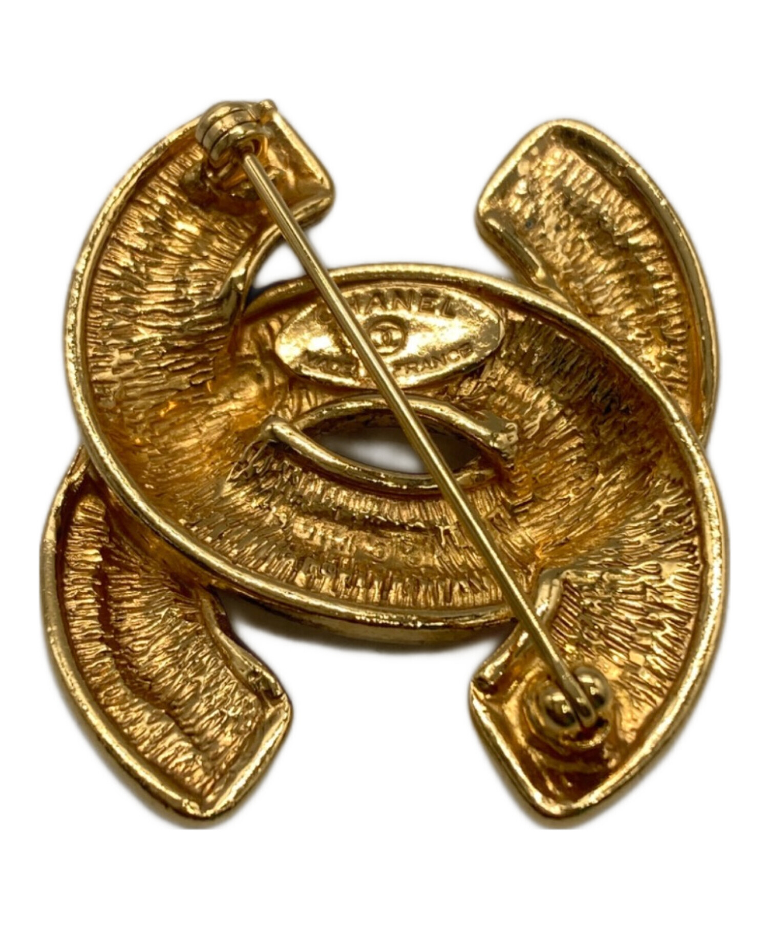 CHANEL/シャネル マトラッセ ココマーク ゴールド ブローチ g_031 CHANEL/シャネル マトラッセ ココマーク ゴールド ブローチ g_031