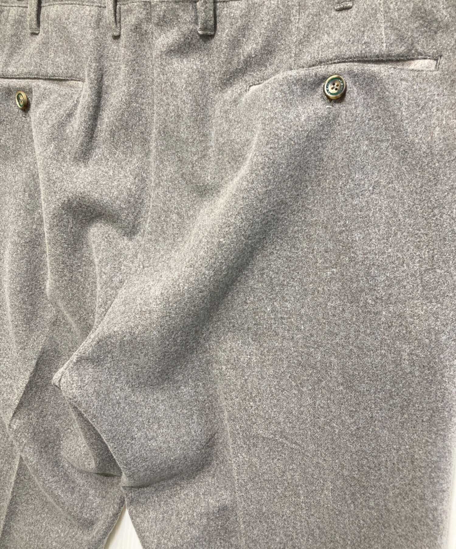 中古・古着通販】PT01 (ピーティーゼロウーノ) ウールパンツ グレー