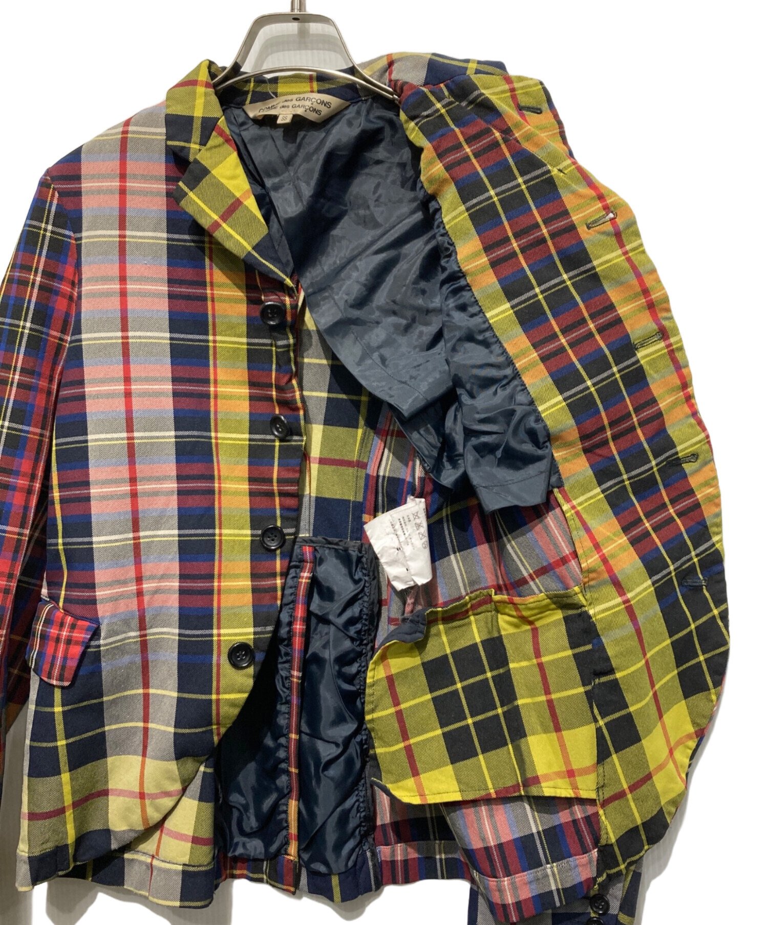 美品ヴィンテージComme des Garçonsチェック柄テーラードジャケット COMME des GARCONS（チェック ・ テーラードジャケット）のフリマ