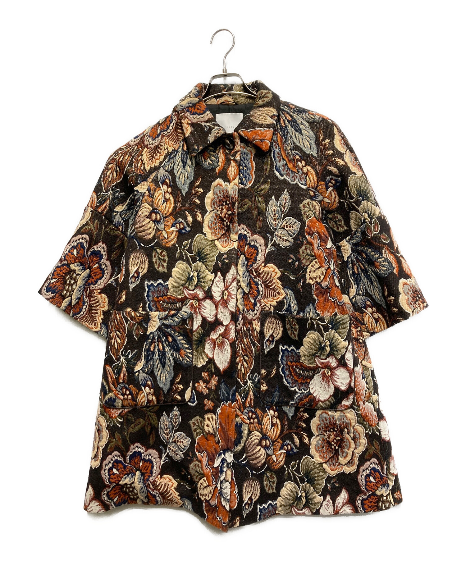 中古・古着通販】ESTNATION (エストネーション) 花柄ジャガードコート