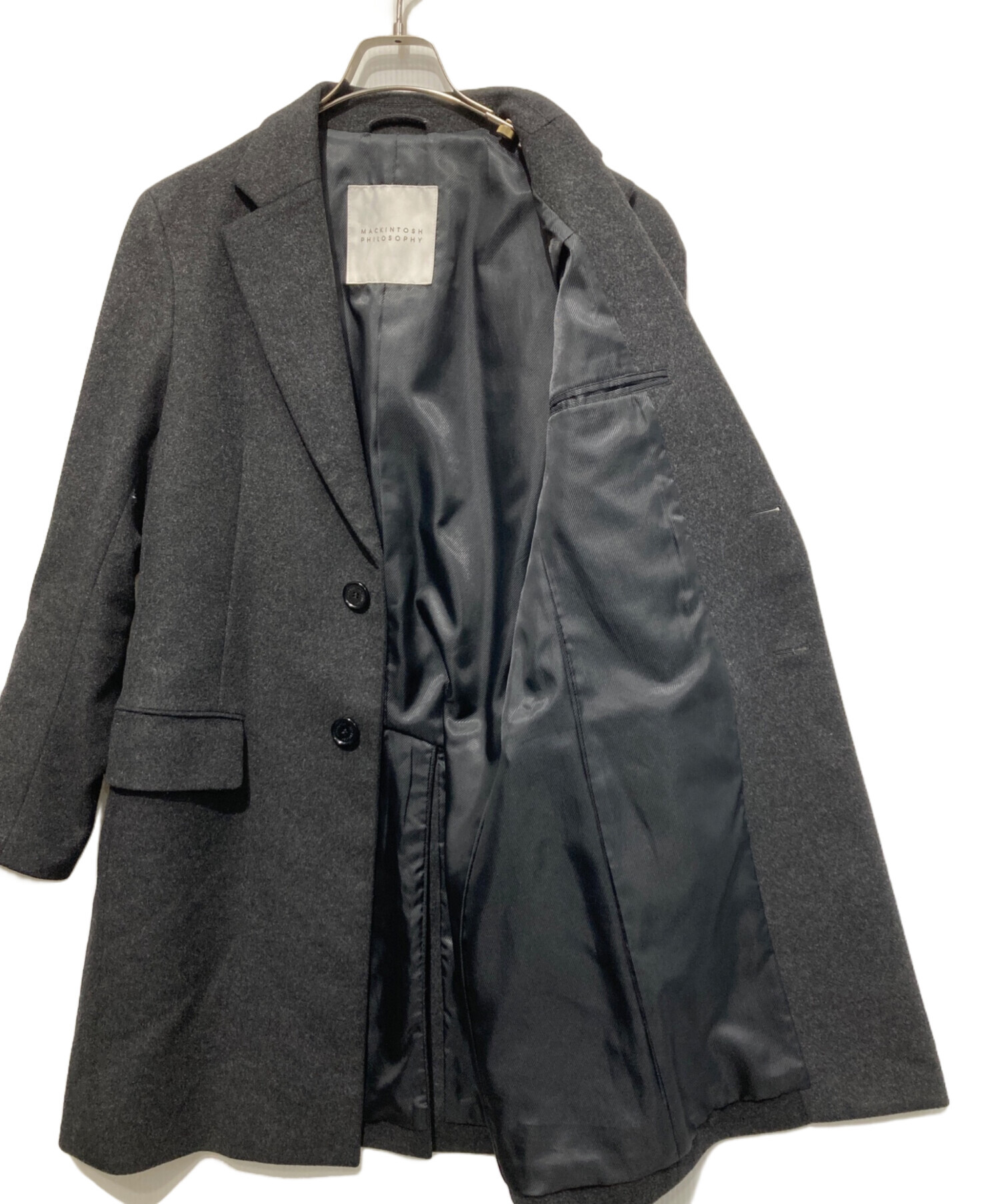 美品✨️マッキントッシュフィロソフィ チェスターコート ウール ブラウン 36 MACKINTOSH PHILOSOPHY（マッキントッシュフィロソフィー） 極美品