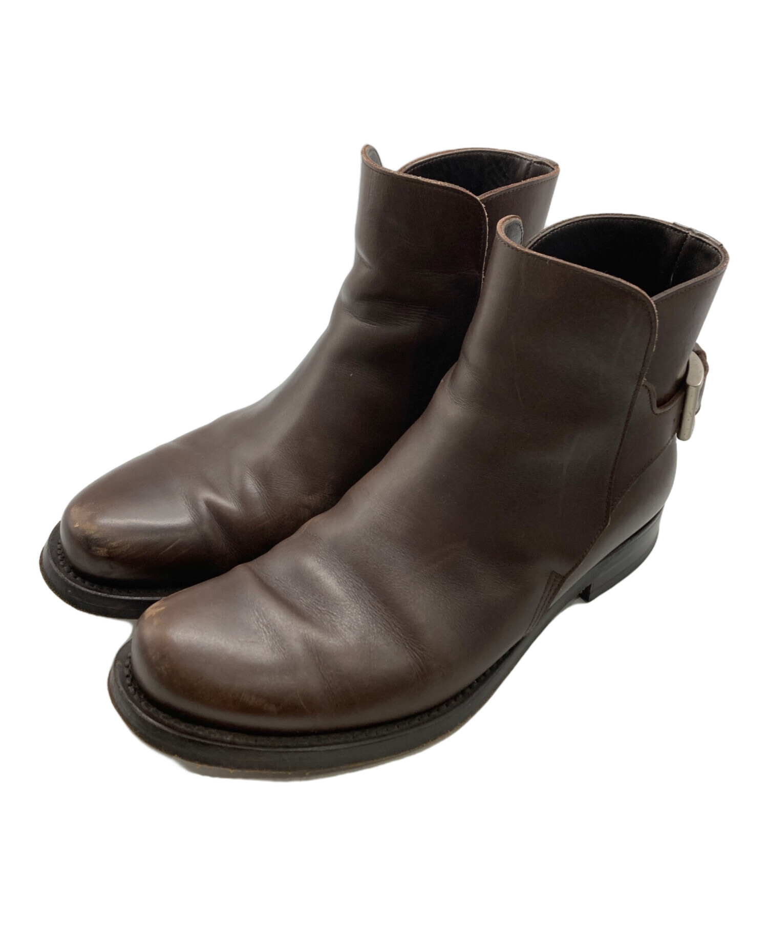 PRADA プラダ ブーツ メンズ 【古着】【中古】 中古・古着通販】PRADA (プラダ) レザーブーツ ブラウン サイズ:6