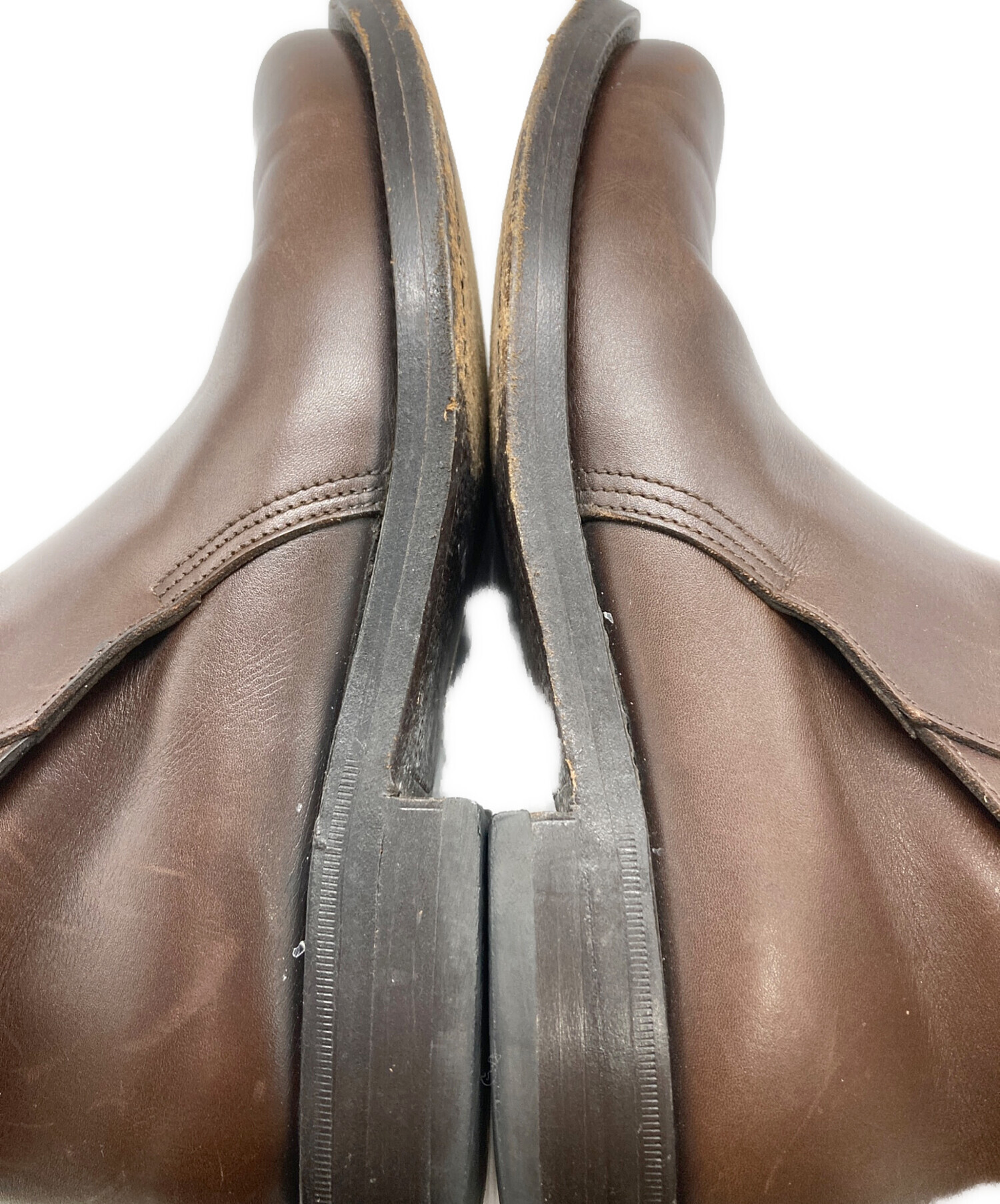 中古・古着通販】PRADA (プラダ) レザーブーツ ブラウン サイズ:6
