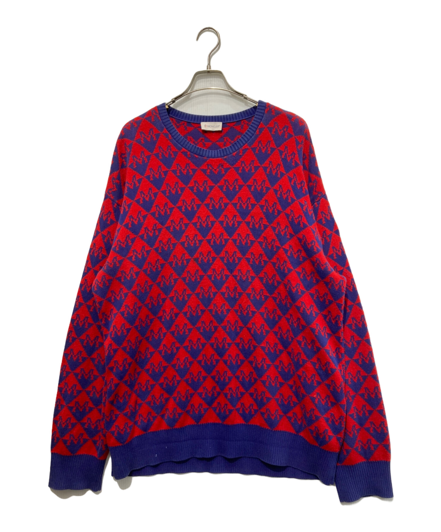 中古・古着通販】MONCLER (モンクレール) GIROCOLLO TRICOT 総柄ニット