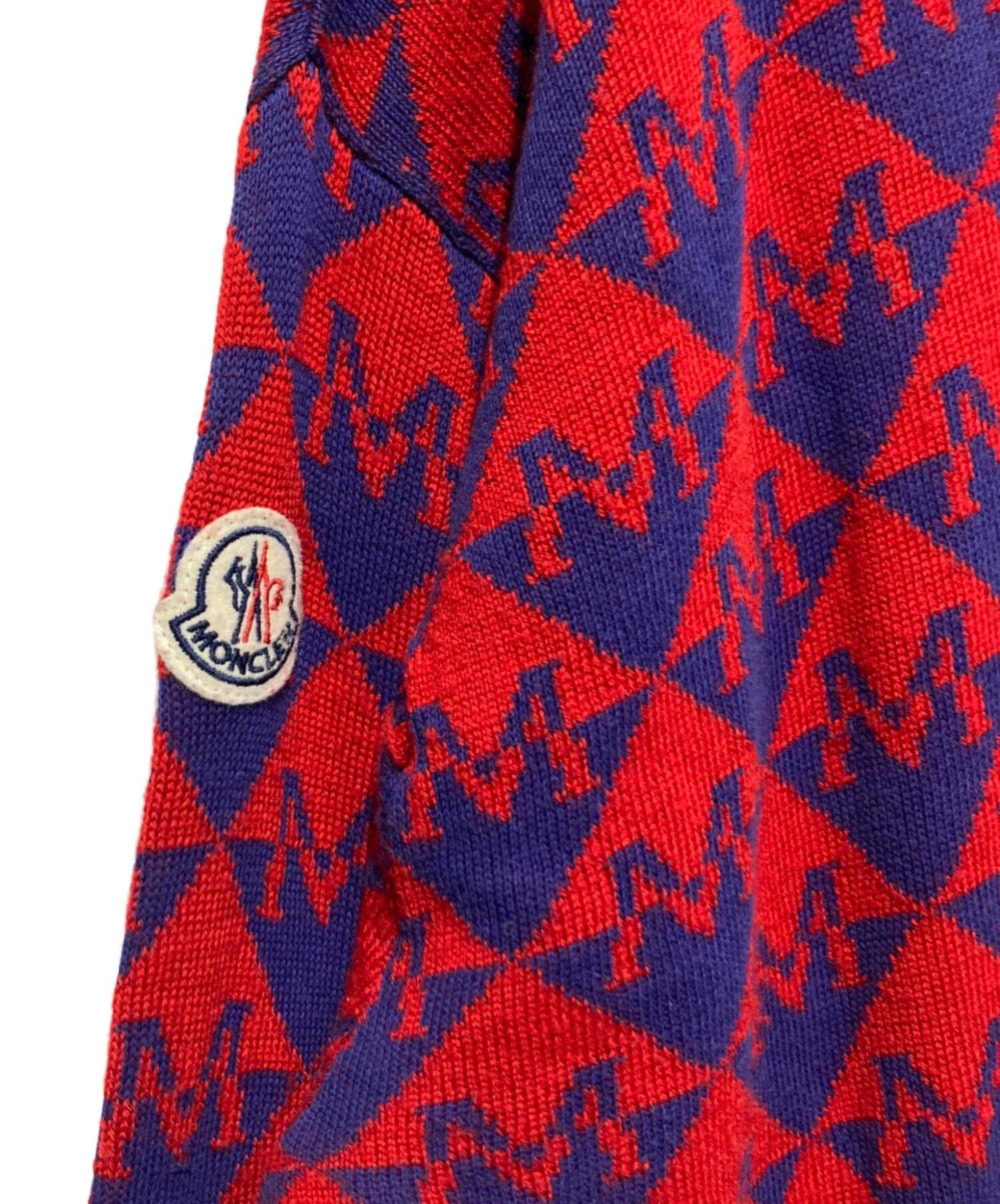 中古・古着通販】MONCLER (モンクレール) GIROCOLLO TRICOT 総柄ニット