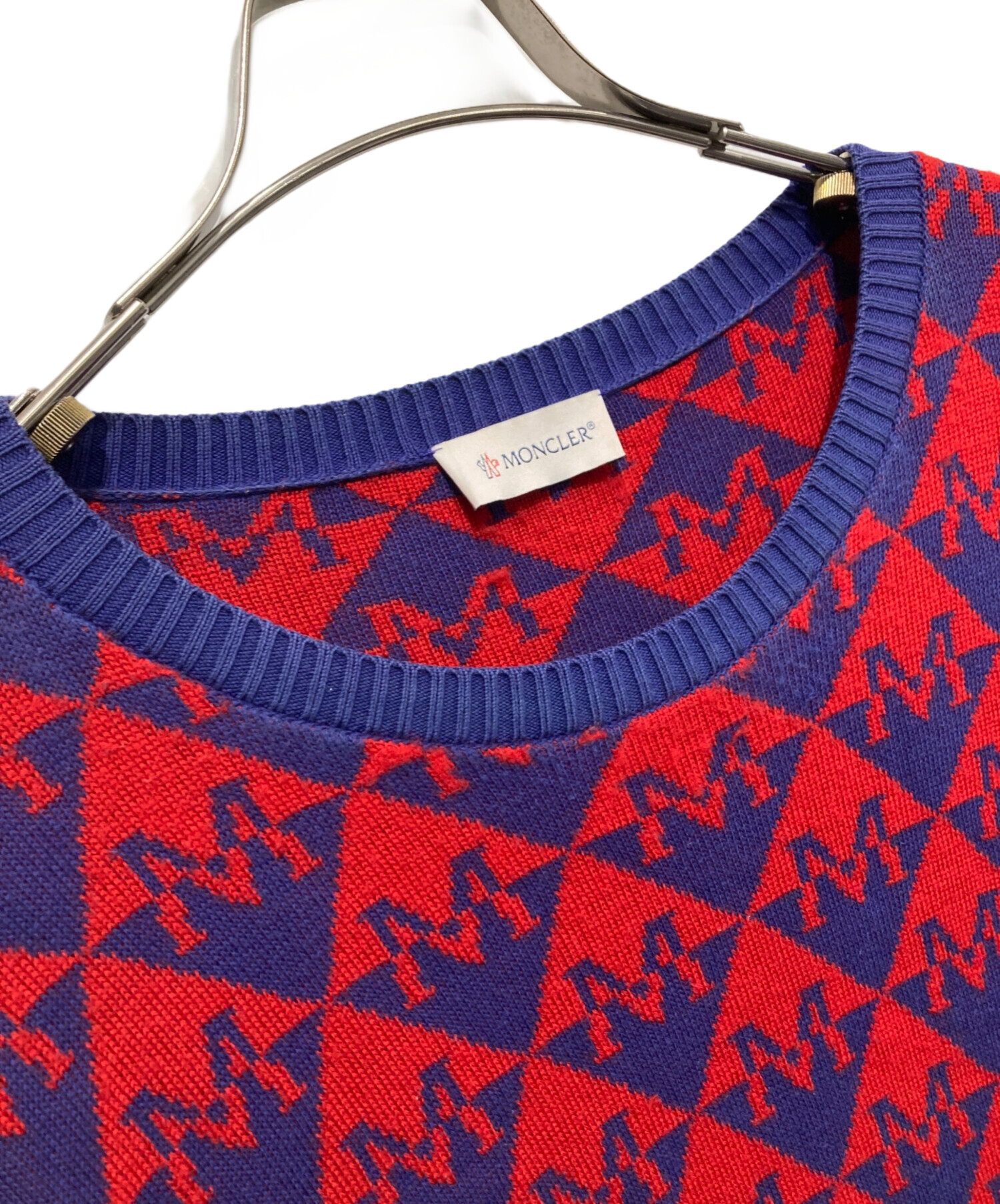中古・古着通販】MONCLER (モンクレール) GIROCOLLO TRICOT 総柄ニット