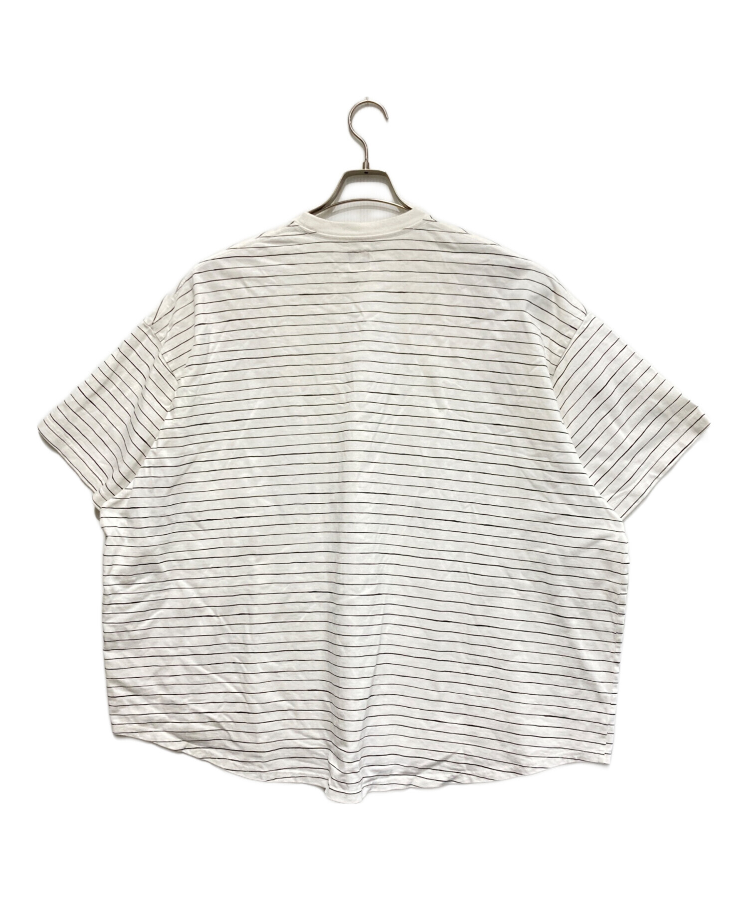 中古・古着通販】SEESEE (シーシー) ボーダーTシャツ ホワイト サイズ