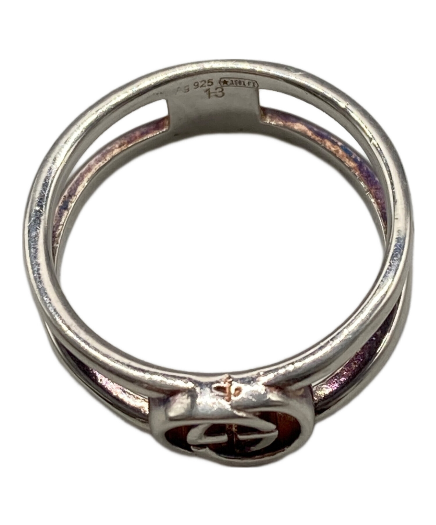 極美品✨ GUCCI グッチ リング インターロッキング AG925 #21 中古・古着通販】GUCCI (グッチ) インターロッキングスリムG リング