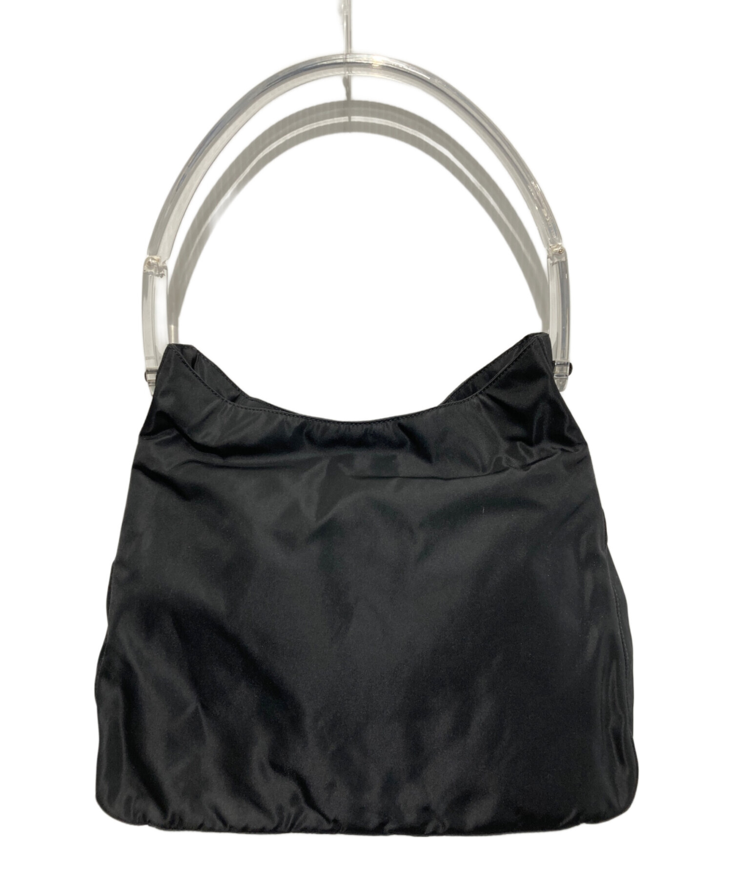 中古・古着通販】PRADA (プラダ) クリアハンドルトートバッグ ブラック 