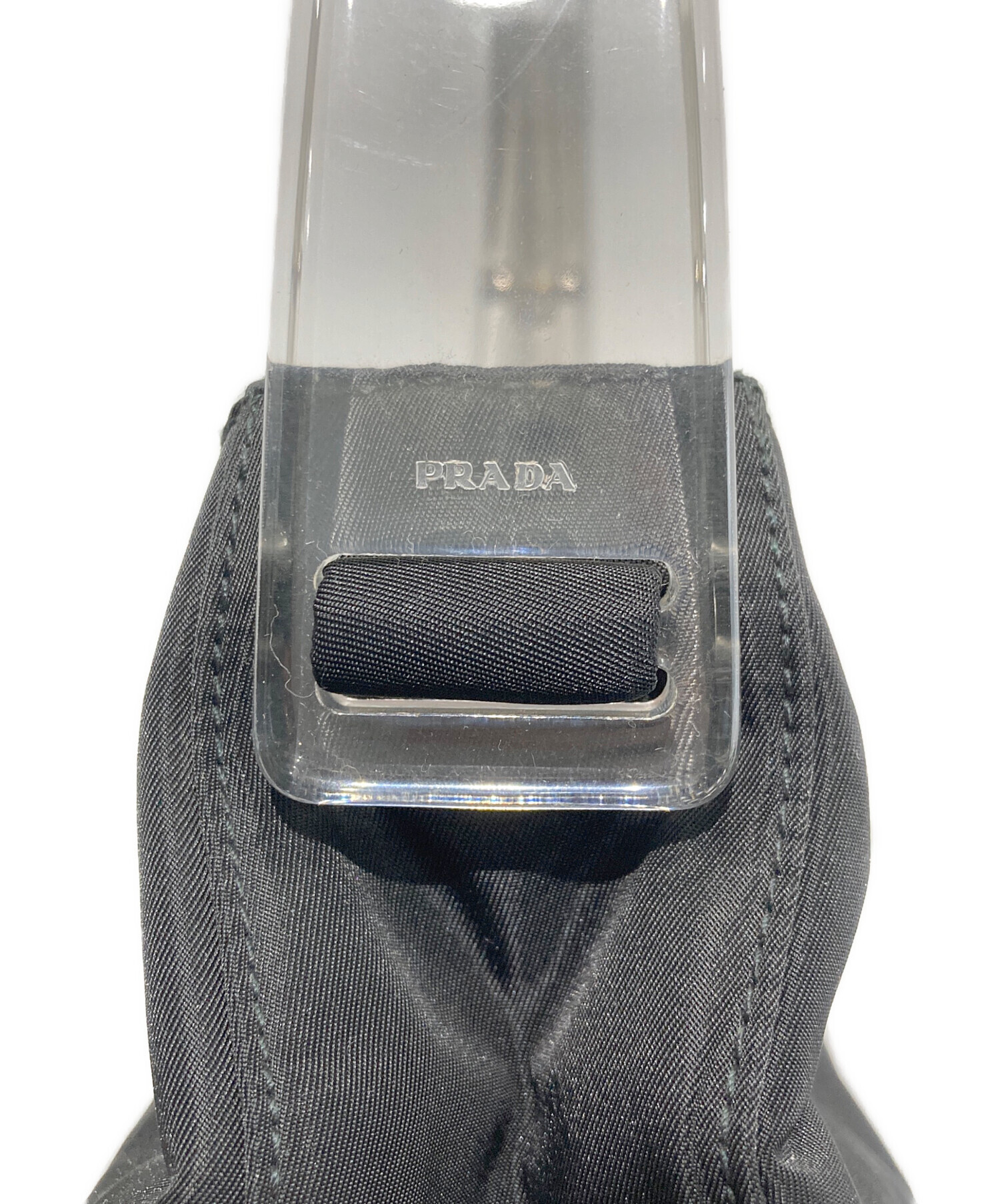中古・古着通販】PRADA (プラダ) クリアハンドルトートバッグ ブラック 