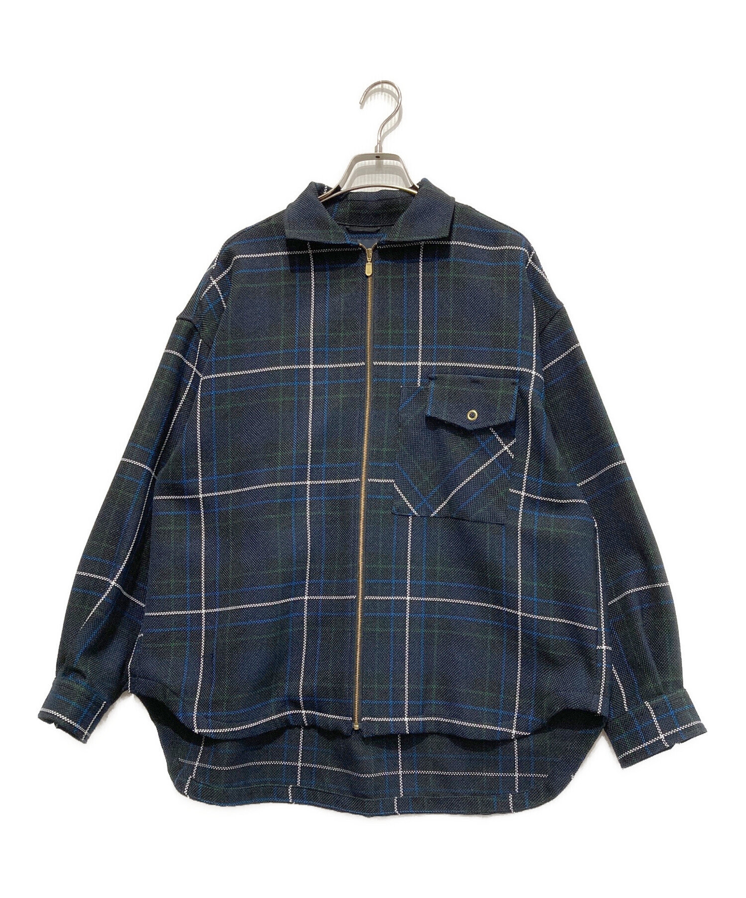 中古・古着通販】STUDIOUS (ステュディオス) チェック柄ジップアップ 