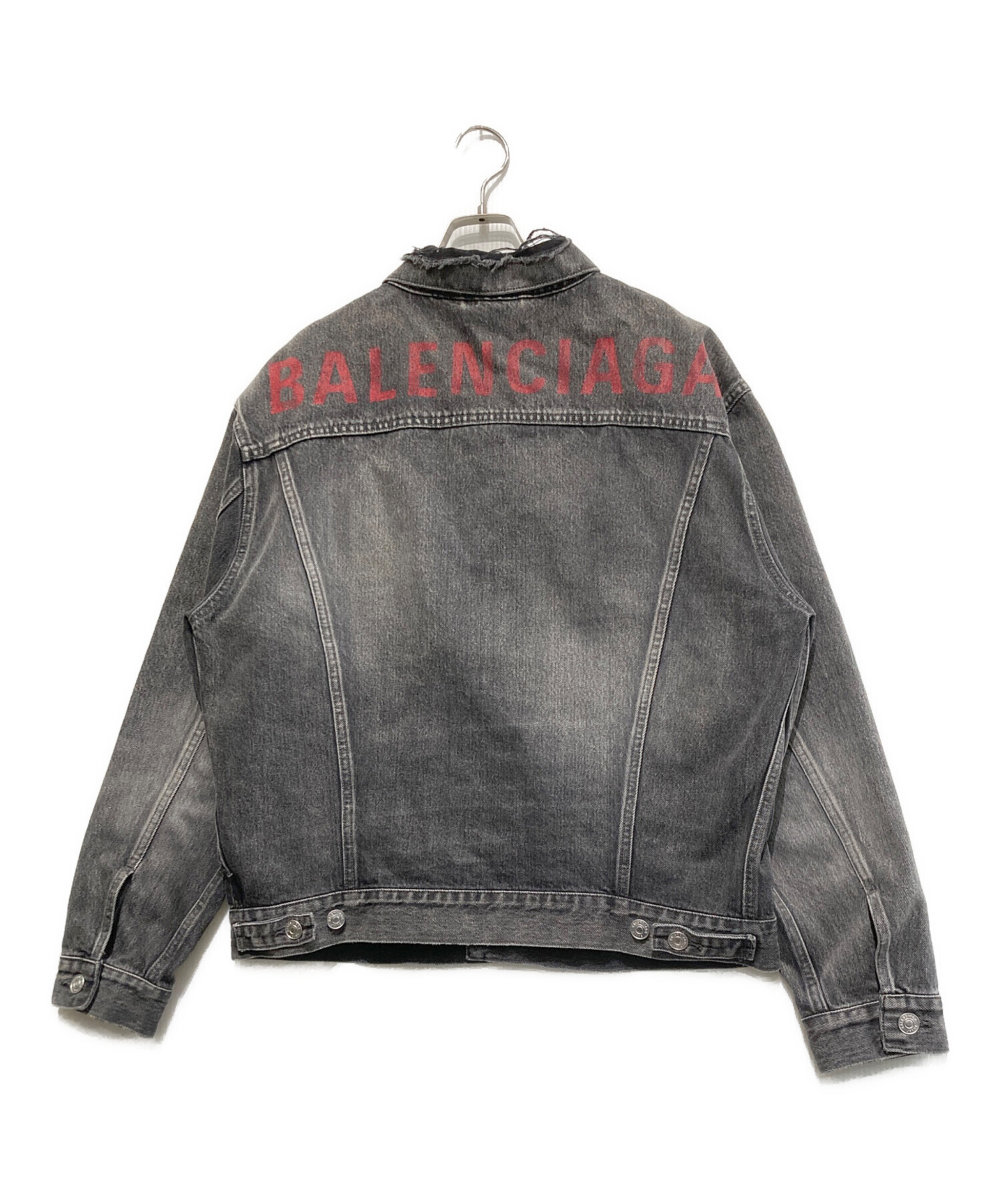 中古・古着通販】BALENCIAGA (バレンシアガ) ダメージ加工バックロゴ