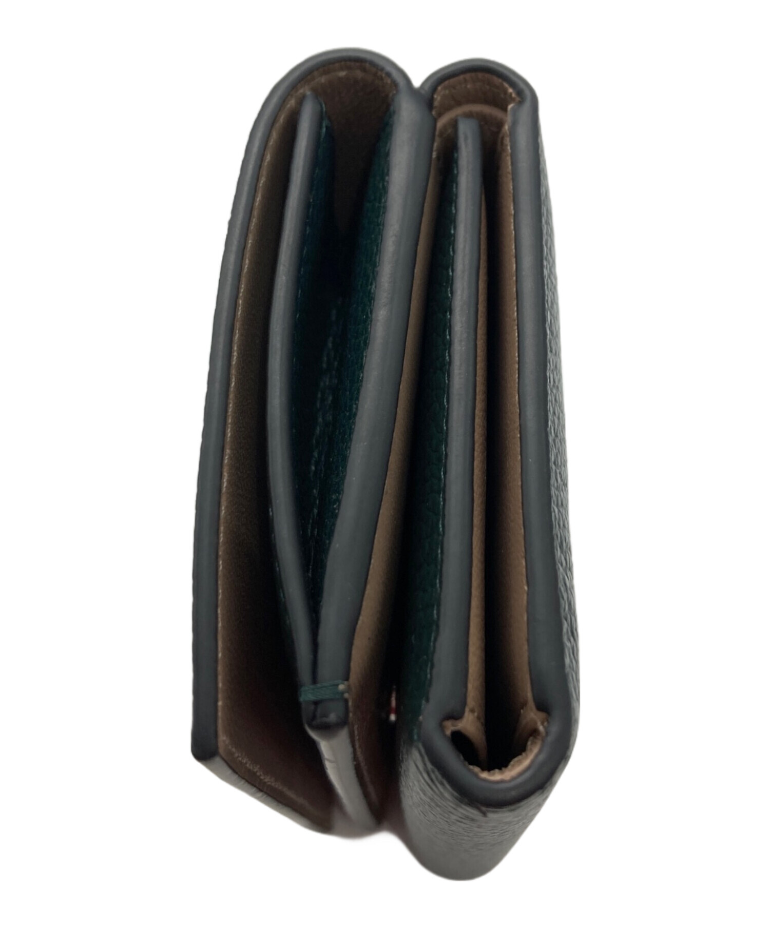 中古・古着通販】MARNI (マルニ) レザー3つ折り財布 グリーン