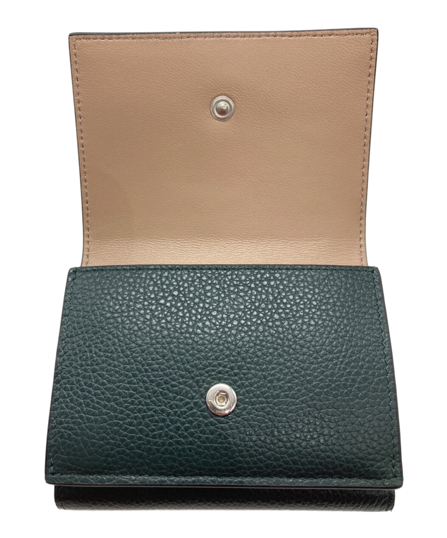 中古・古着通販】MARNI (マルニ) レザー3つ折り財布 グリーン