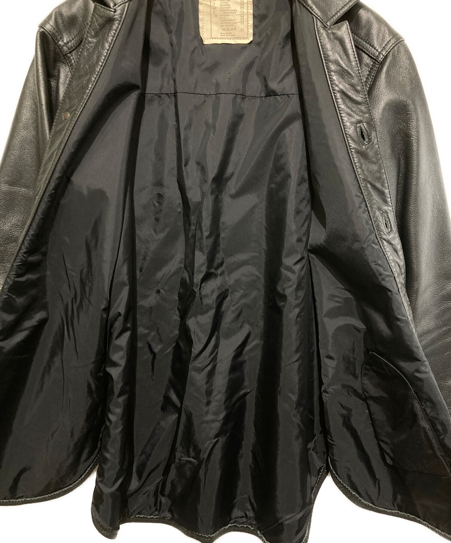 中古・古着通販】DENIME (ドゥニーム) レザージャケット ブラック 