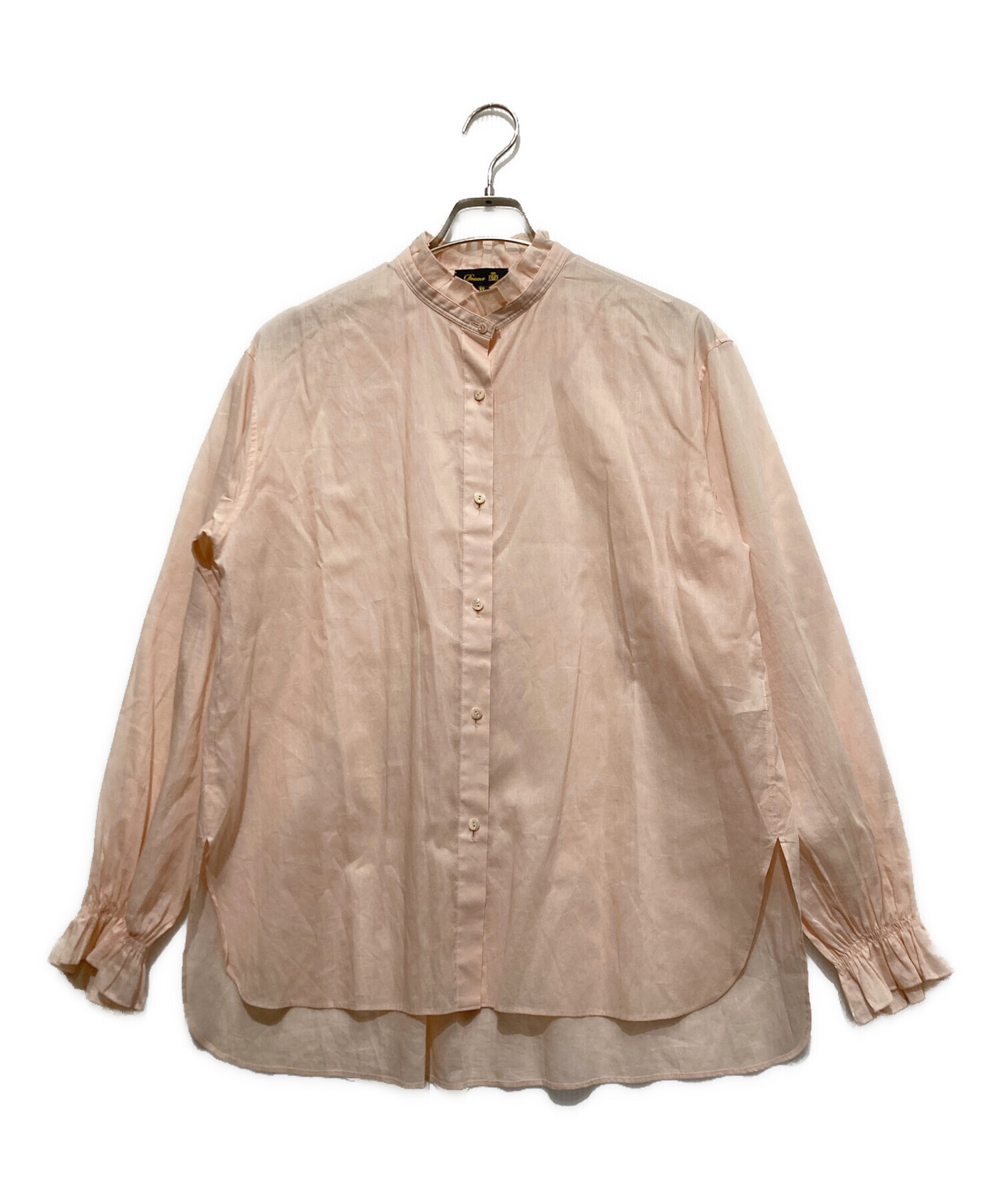 中古・古着通販】DRAWER (ドゥロワー) フリルカラーシャツ ピンク