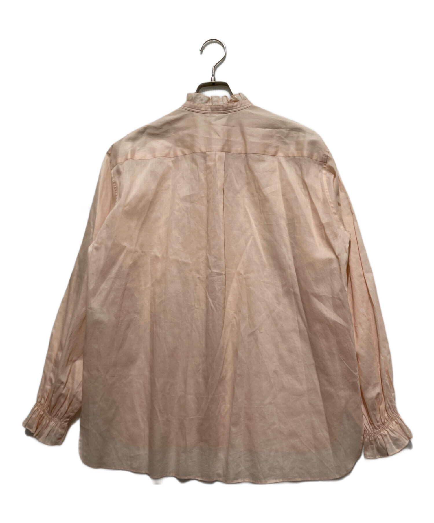 中古・古着通販】DRAWER (ドゥロワー) フリルカラーシャツ ピンク