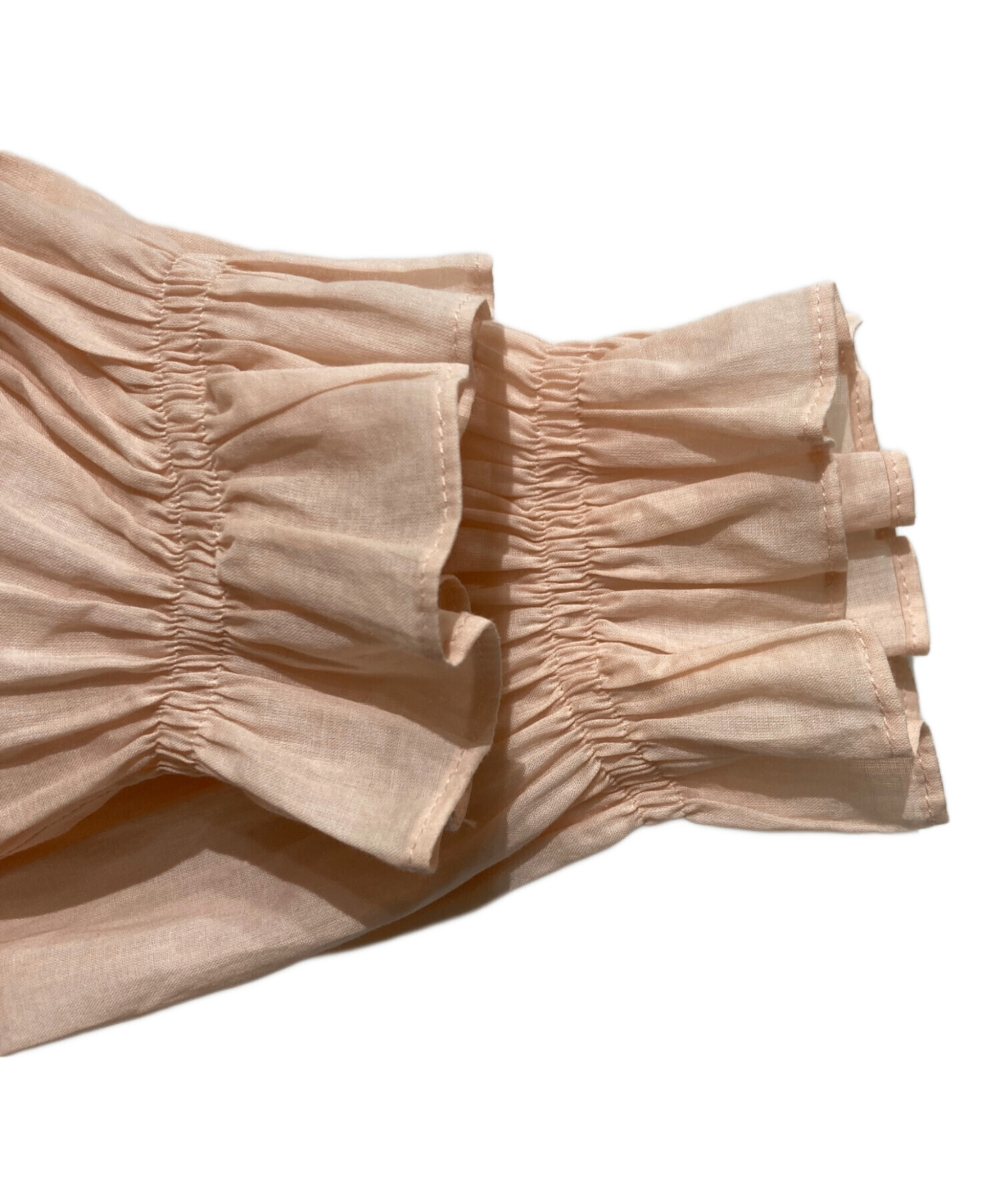 ドレステリア　フリルブザムシャツ38 未使用品DRAWER好き必見 中古・古着通販】DRAWER (ドゥロワー) フリルカラーシャツ ピンク