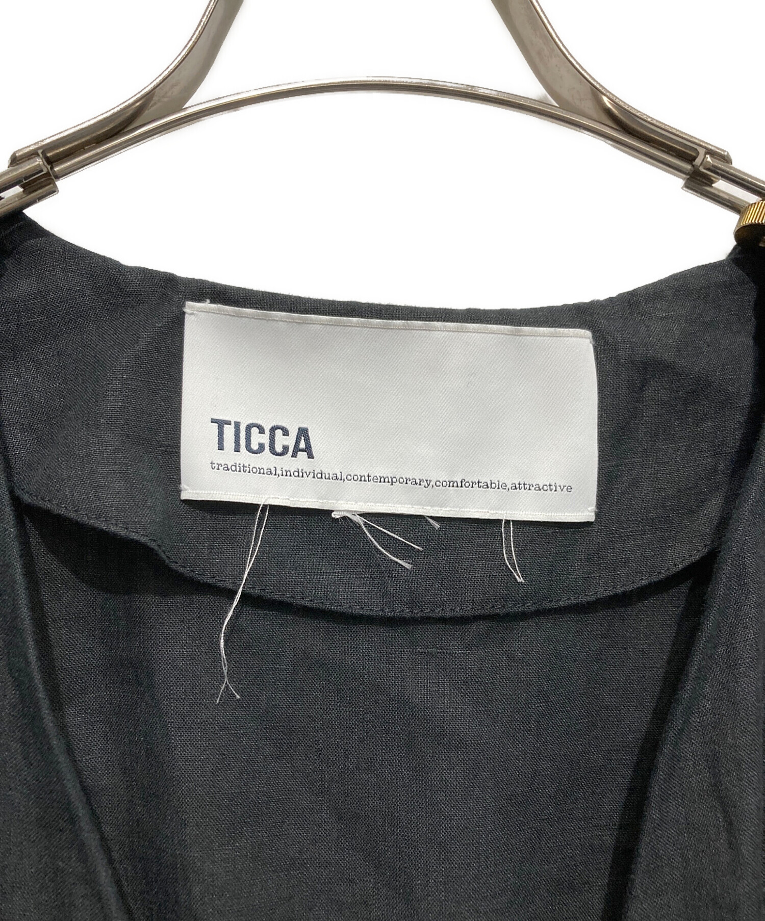 中古・古着通販】ticca (ティッカ) リネンコンビネゾン オールインワン