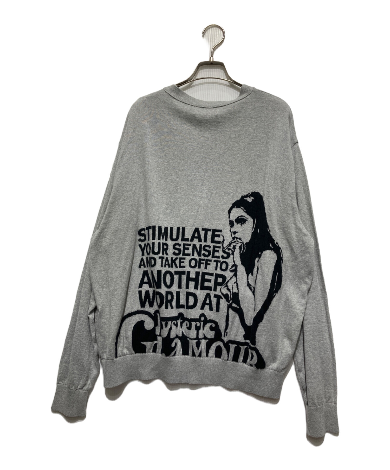 HYSTERIC GLAMOUR ヒステリックグラマー カーディガン L グレー 【古着】【中古】【送料無料】 中古・古着通販】Hysteric Glamour (ヒステリックグラマー) 25SS