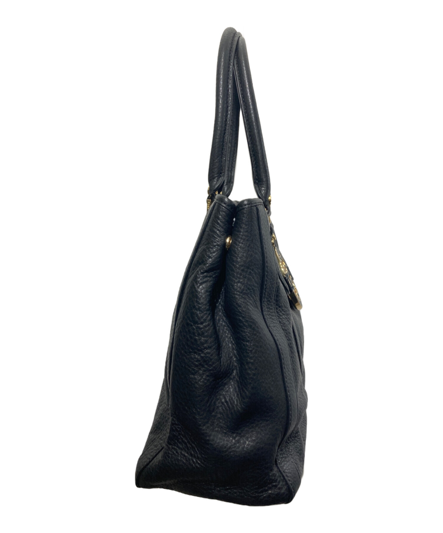 本物 トリーバーチ レザートート ブラック ヨコ約40cm USED TORY BURCH 札幌市東区 新道東店 本物 トリーバーチ レザートート ブラック ヨコ約40cm USED TORY BURCH