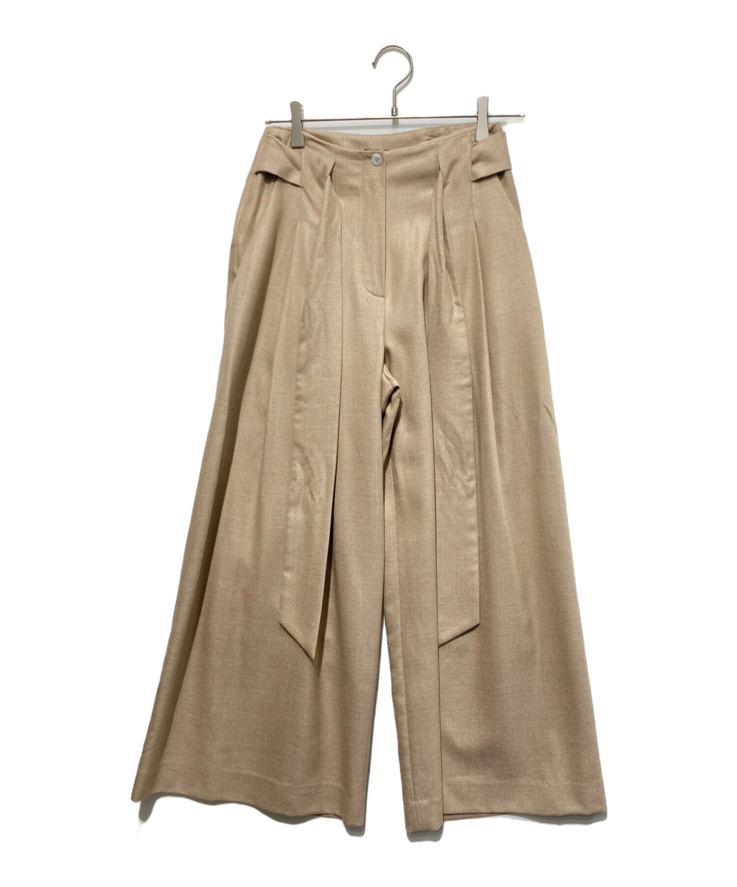 中古・古着通販】Kiton (キートン) タックワイドパンツ ベージュ