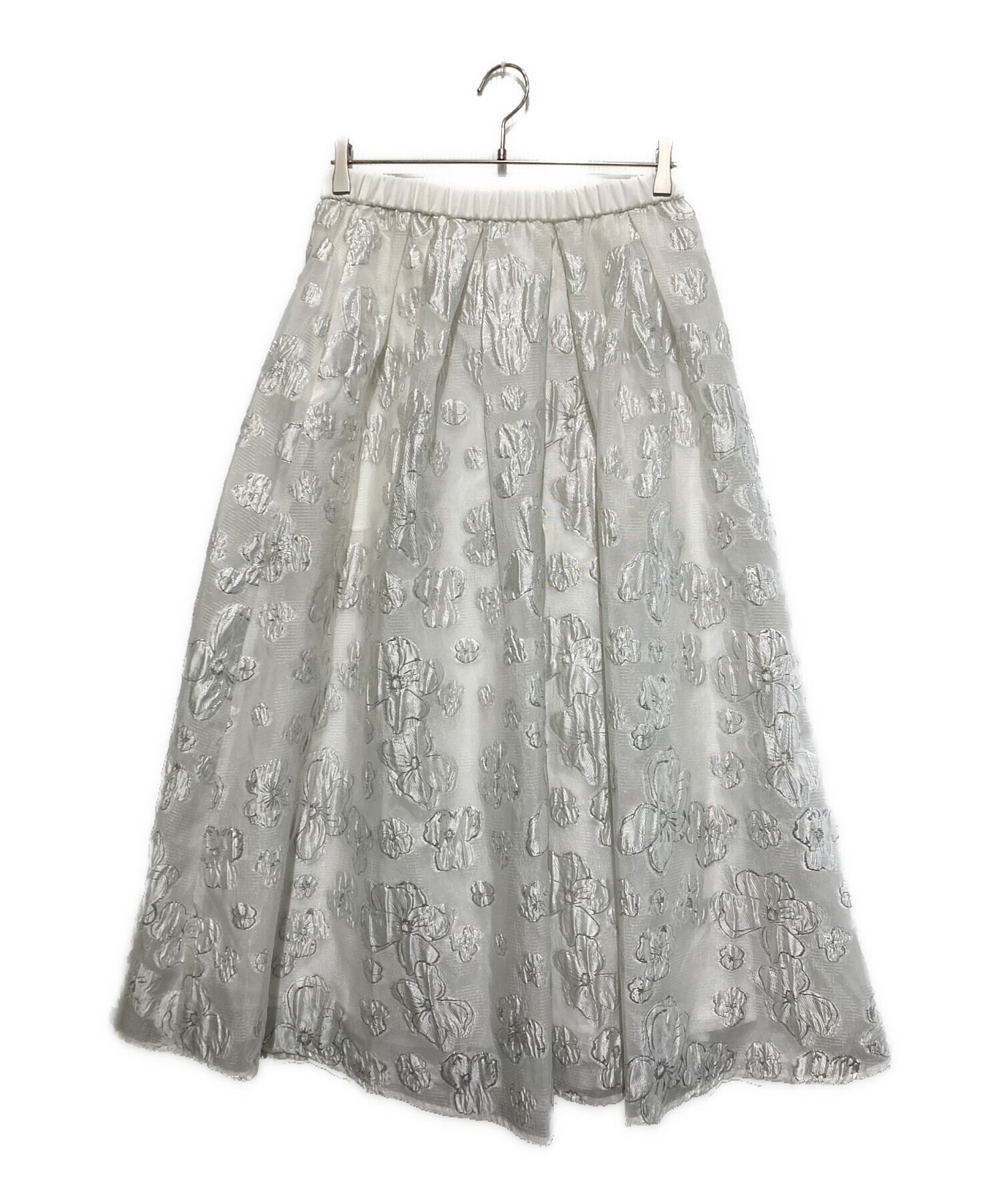 中古・古着通販】Lig. (リグドット) flower skirt ホワイト サイズ:M