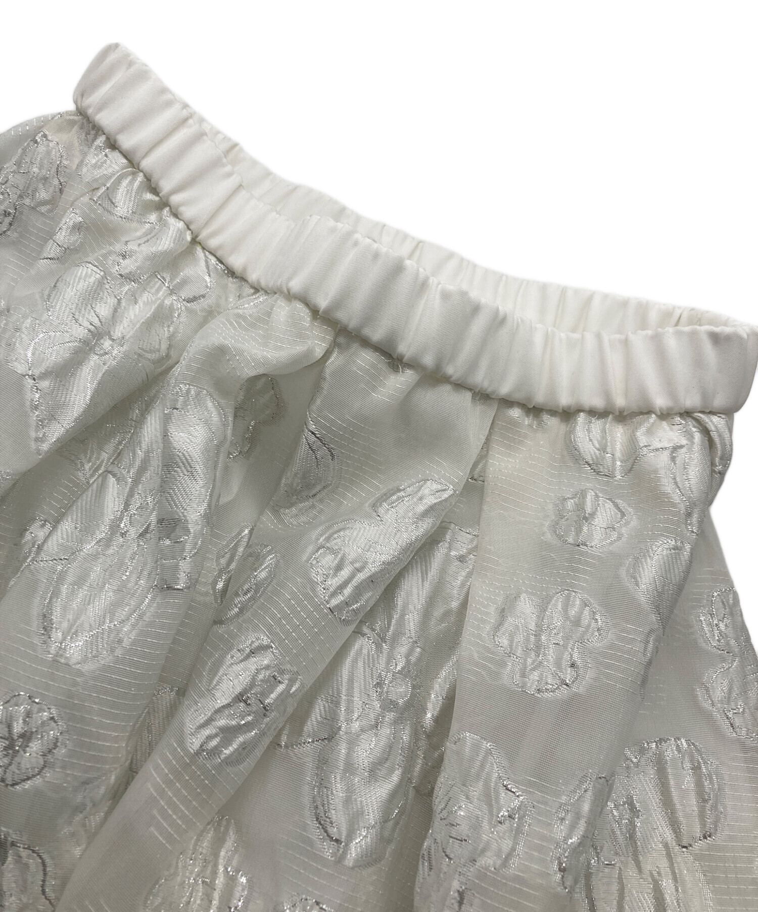 中古・古着通販】Lig. (リグドット) flower skirt ホワイト サイズ:M