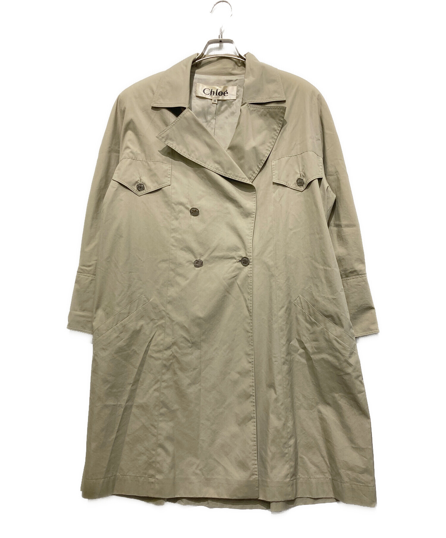 中古・古着通販】Chloe (クロエ) ダブルコート ベージュ サイズ:40