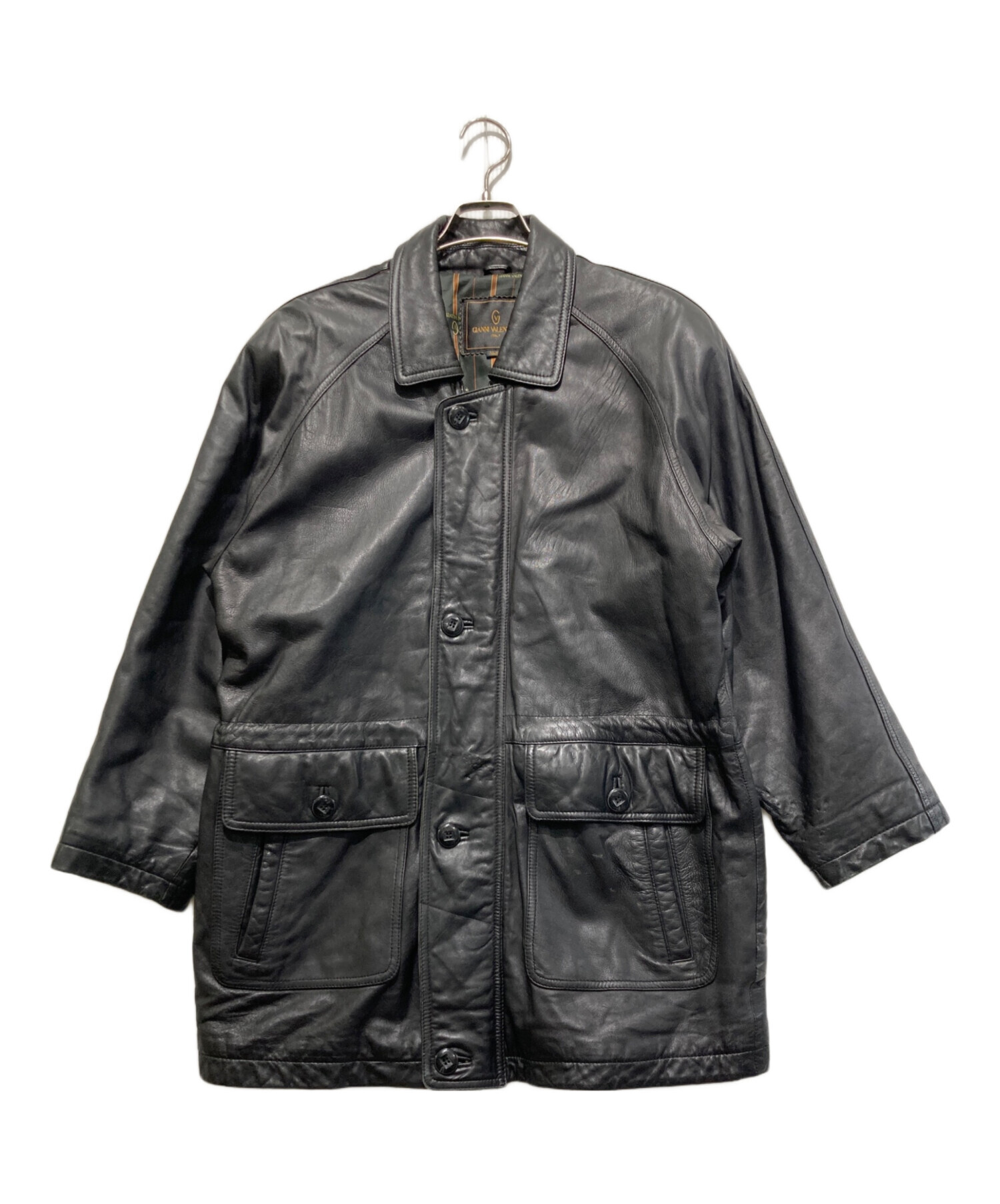 中古・古着通販】GIANNI VALENTINO (ジャンニバレンチノ) レザーコート