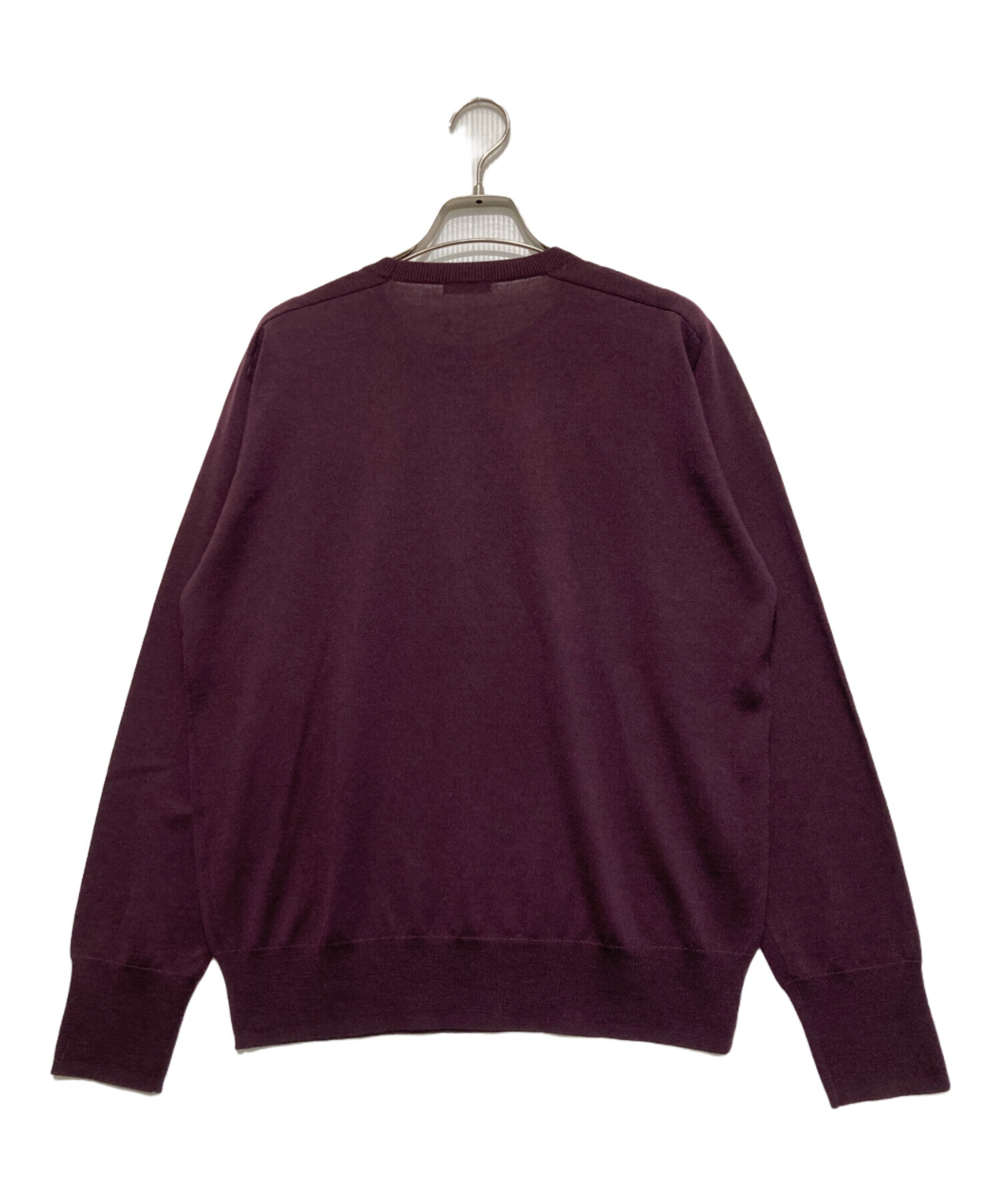 良品 24AＷ VERMEIL par iena ヴェルメイユパーイエナ ウールブレンド パイルロゴ カレッジカーディガン ホワイト アイボリー レディース 古着 中古 USED 美品】ヴェルメイユパーイエナ Vネック天竺カーディガン 近年モデル