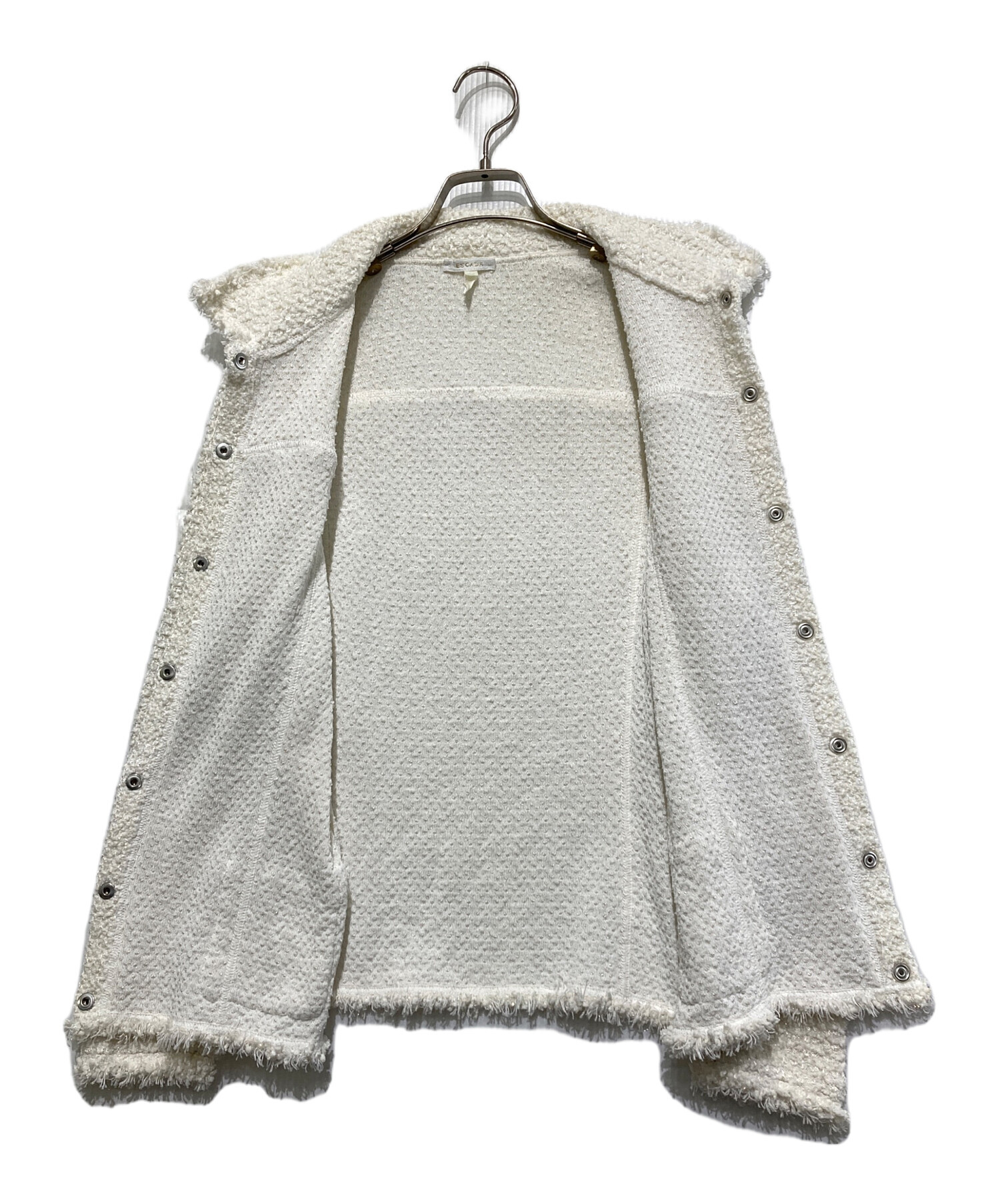 中古・古着通販】ESCADA (エスカーダ) ツイードジャケット ホワイト