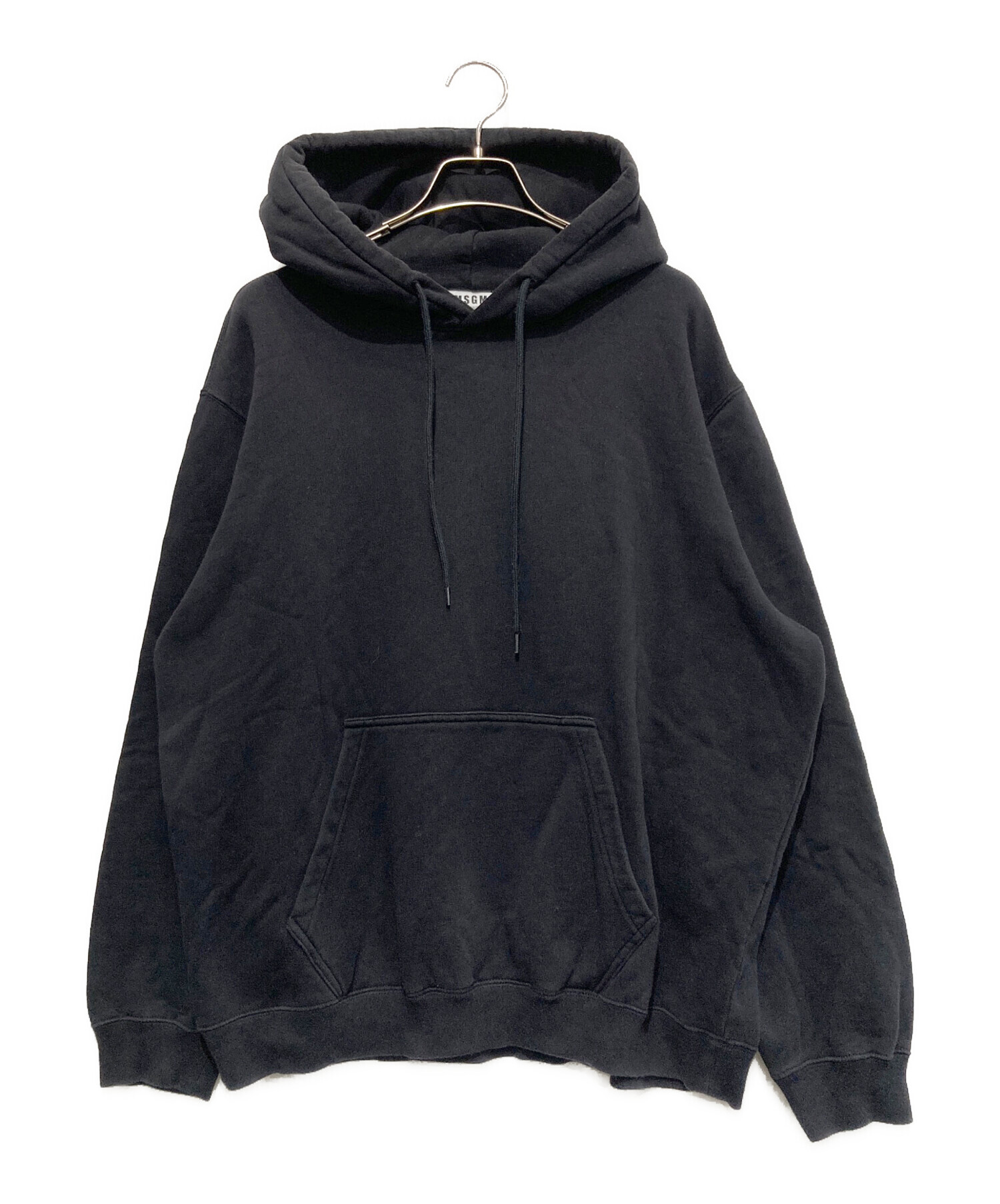 中古・古着通販】MSGM (エムエスジーエム) LOGO PRINT HOODY ブラック 