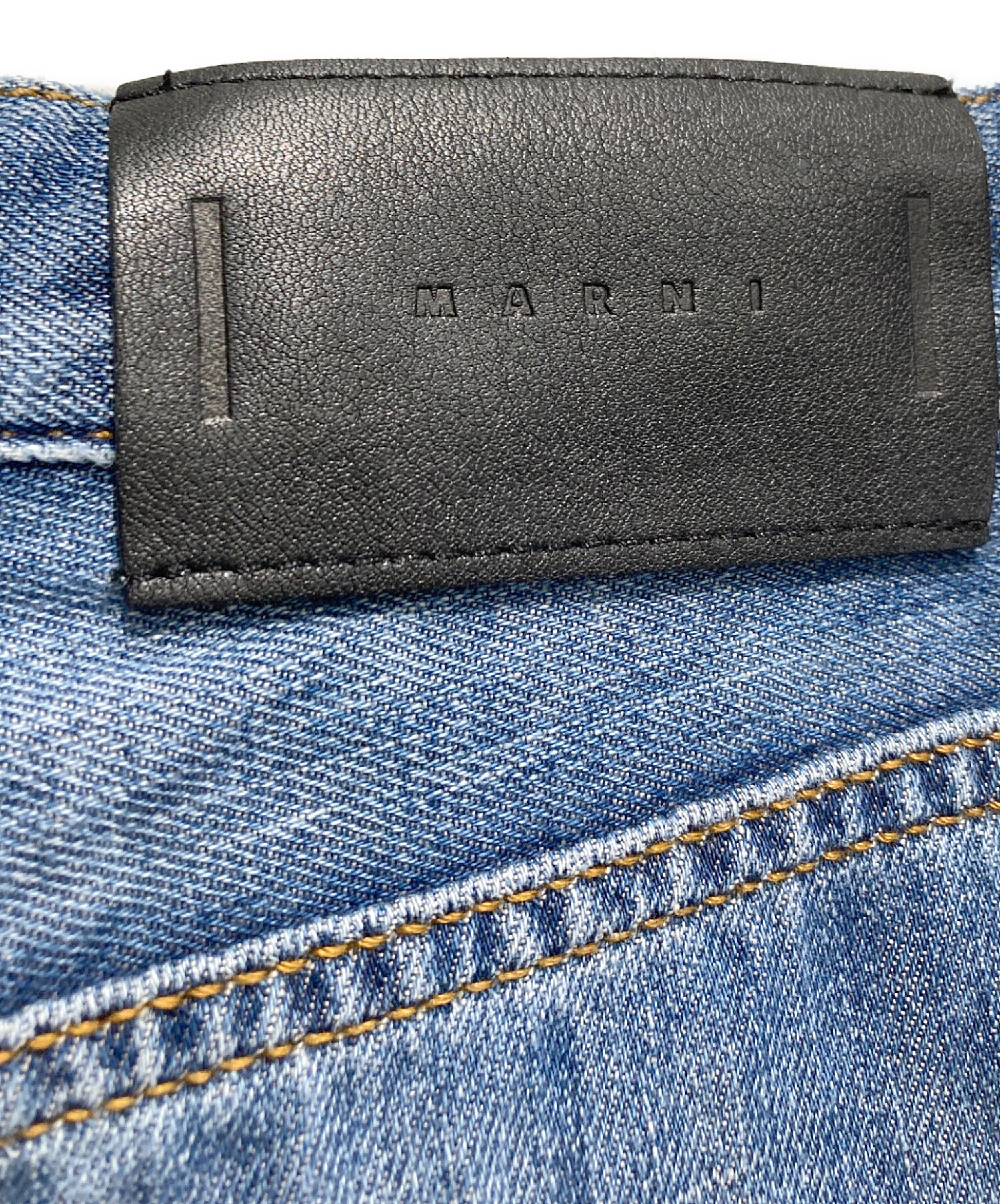 中古・古着通販】MARNI (マルニ) クロップドデニムパンツ インディゴ