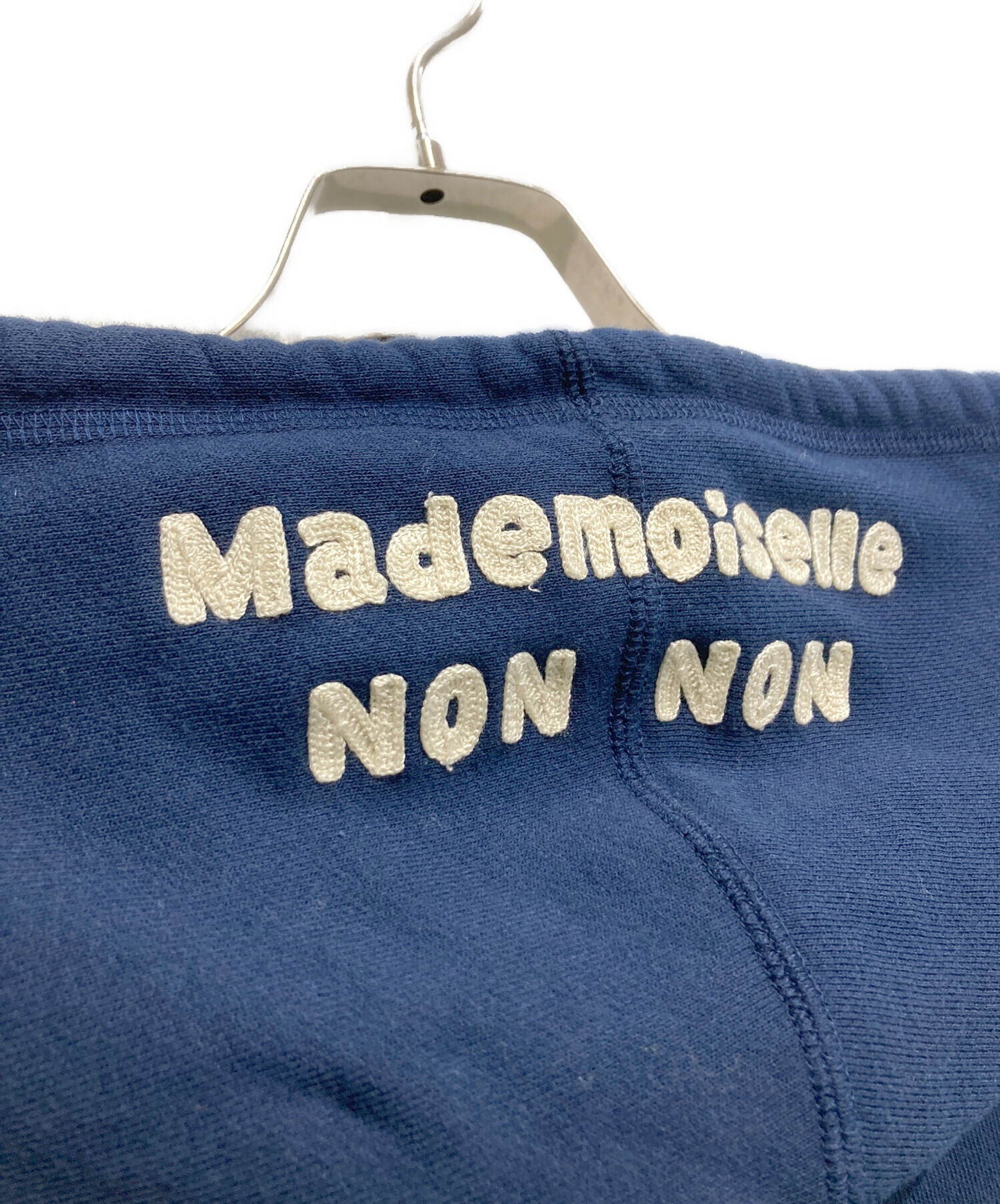 マドモアゼルノンノン　フード付き麻混　プリント柄パーカー 中古・古着通販】Mademoiselle NON NON (マドモアゼルノンノン) ジップ