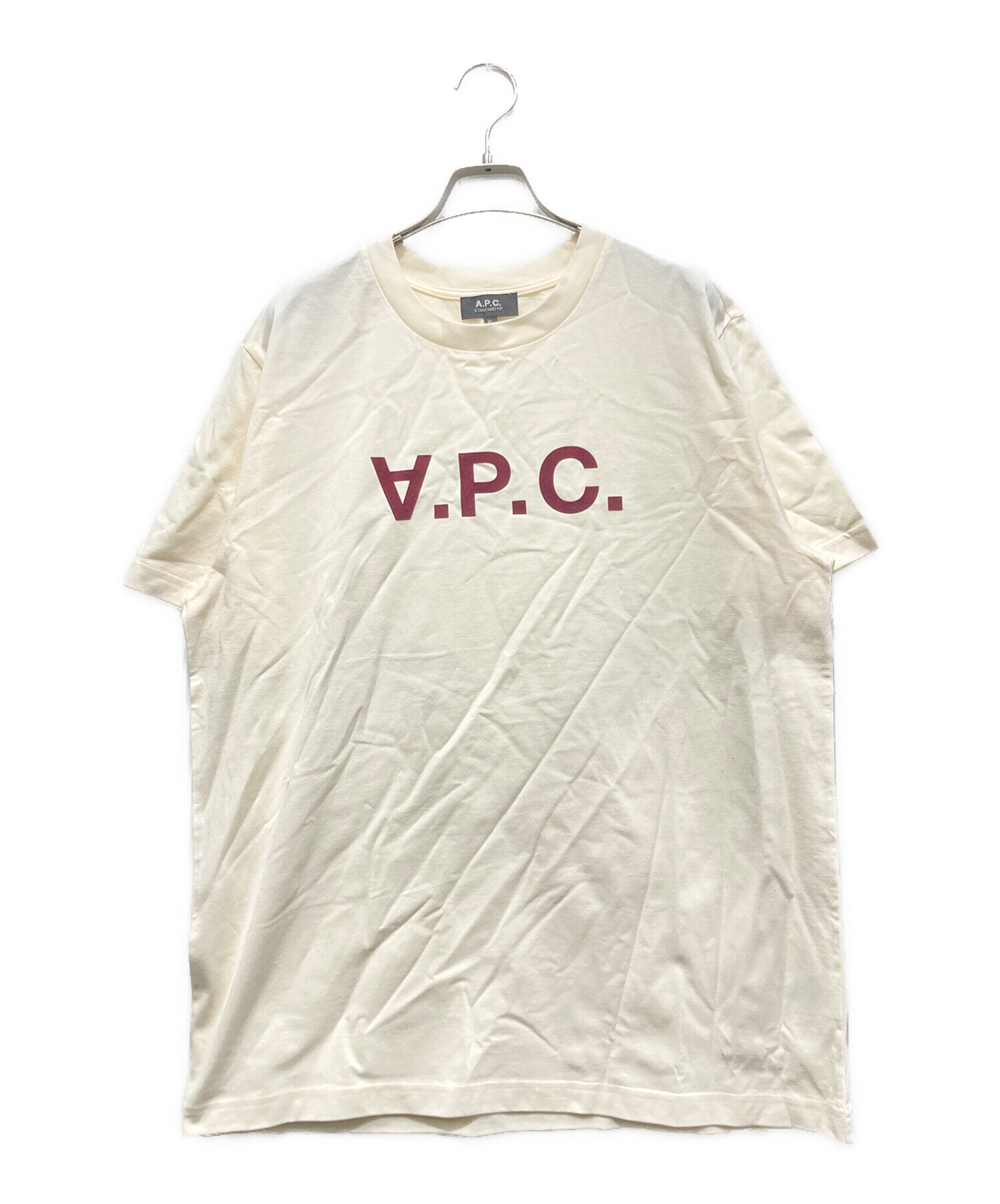 中古・古着通販】A.P.C. (アーペーセー) ロゴTシャツ ベージュ サイズ 