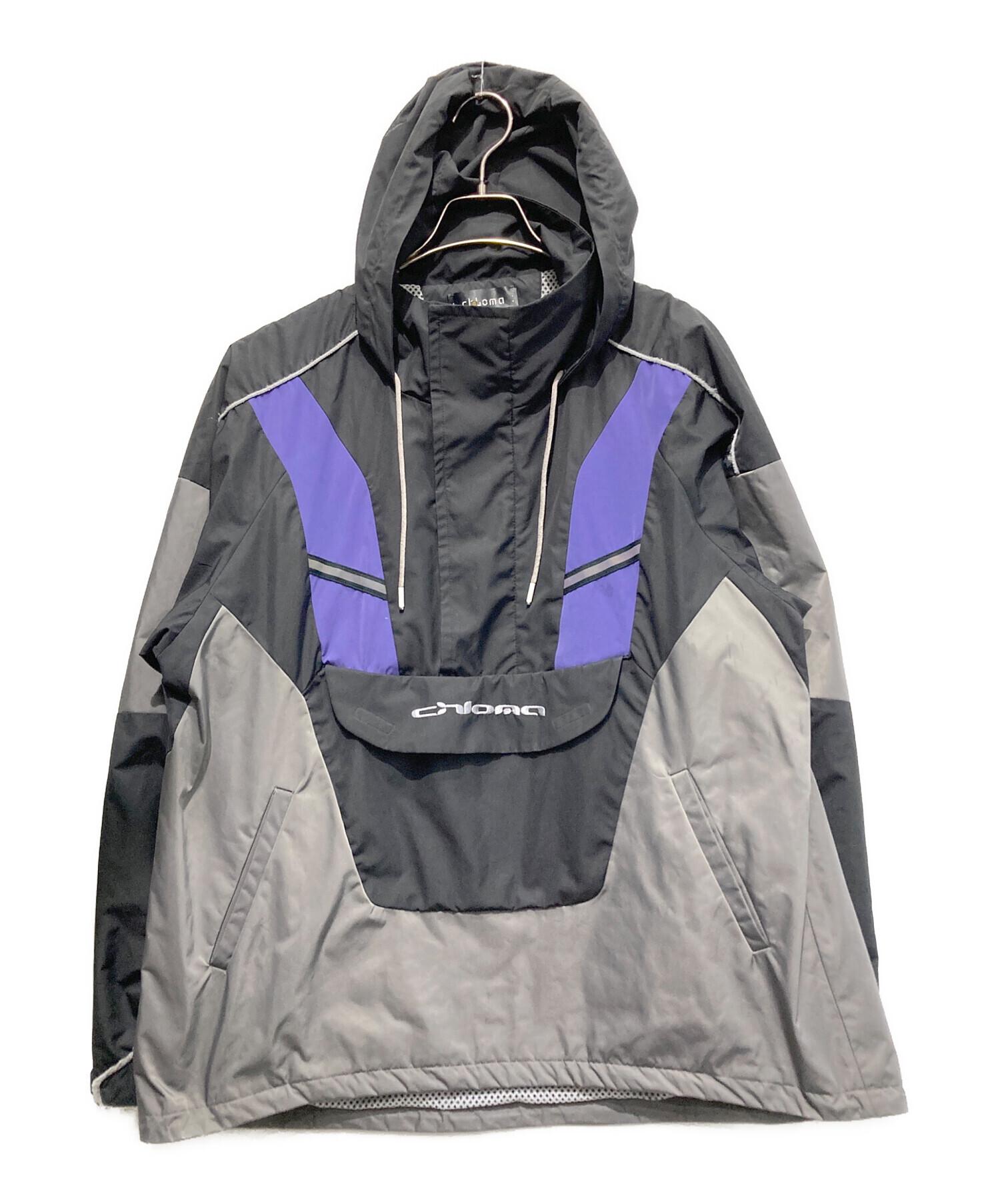 中古・古着通販】chloma (クロマ) Y2Kアノラックパーカー ブラック